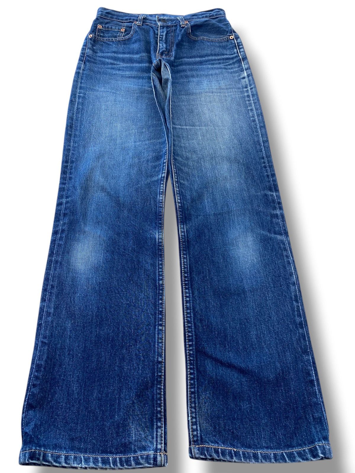 Levi's Levi’s Blue Wash Whiskered Style Straight Leg Jeans Size US 28 / EU 44 - 1 Thumbnail