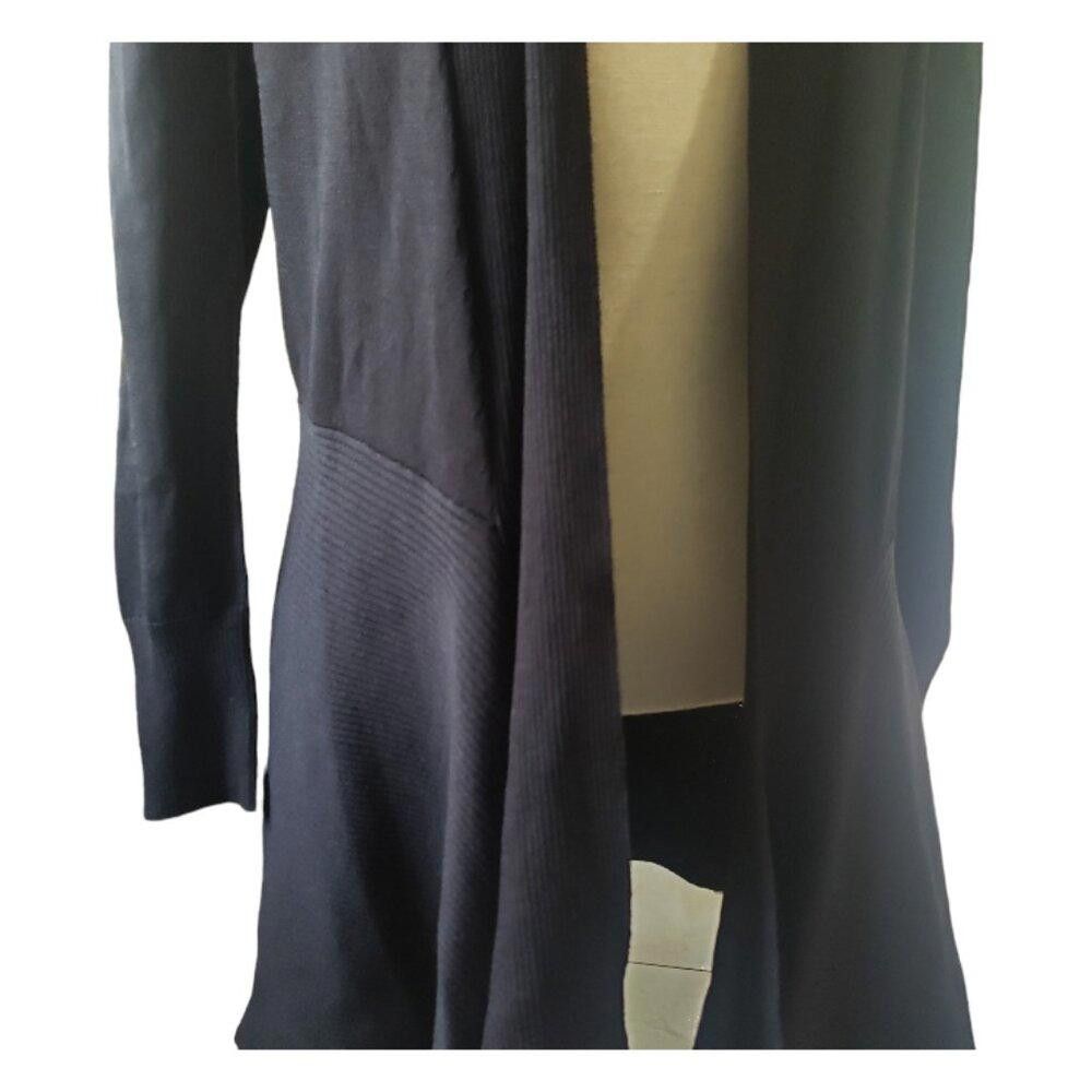 Elie Tahari CT1654 Elie Tahari Black Open A-Symmetrical Cardigan SP Size S / US 4 / IT 40 - 2 Thumbnail