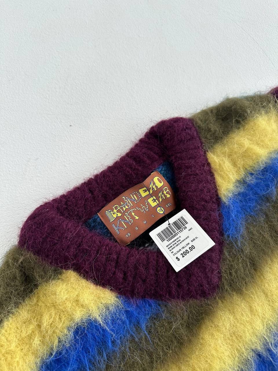 Brain Dead Brain Dead Peru Blurry Lines Alpaca Vest Size US XL / EU 56 / 4 - 3 Thumbnail