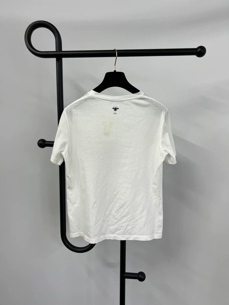 Dior Dior White letter short-sleeved T-shirt Size M / US 6-8 / IT 42-44 - 2 Thumbnail