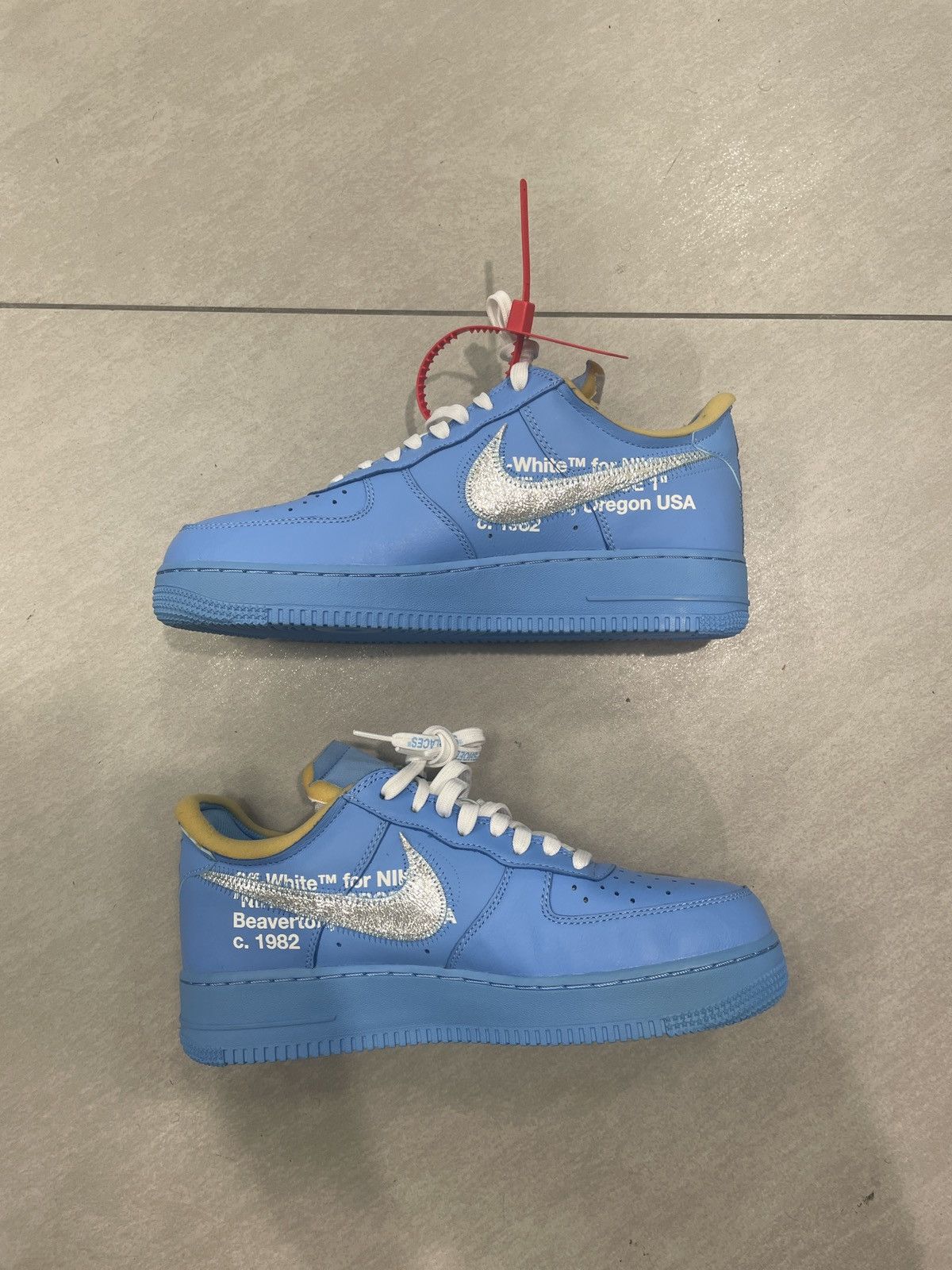 Nike × Off-White Nike Air Force 1 Low Off White MCA Blue Size US 9 / EU 42 - 2 Thumbnail