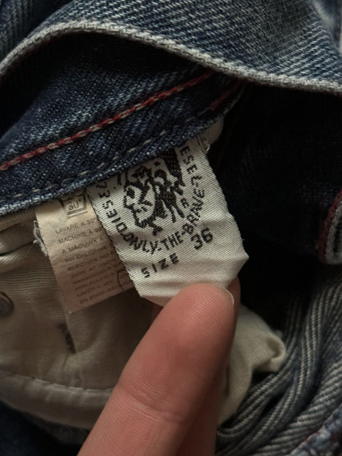 Diesel × Diesel Black Gold Diesel 36/32 distressed denim pant trouser jean chino y2k Size US 36 / EU 52 - 9 Thumbnail