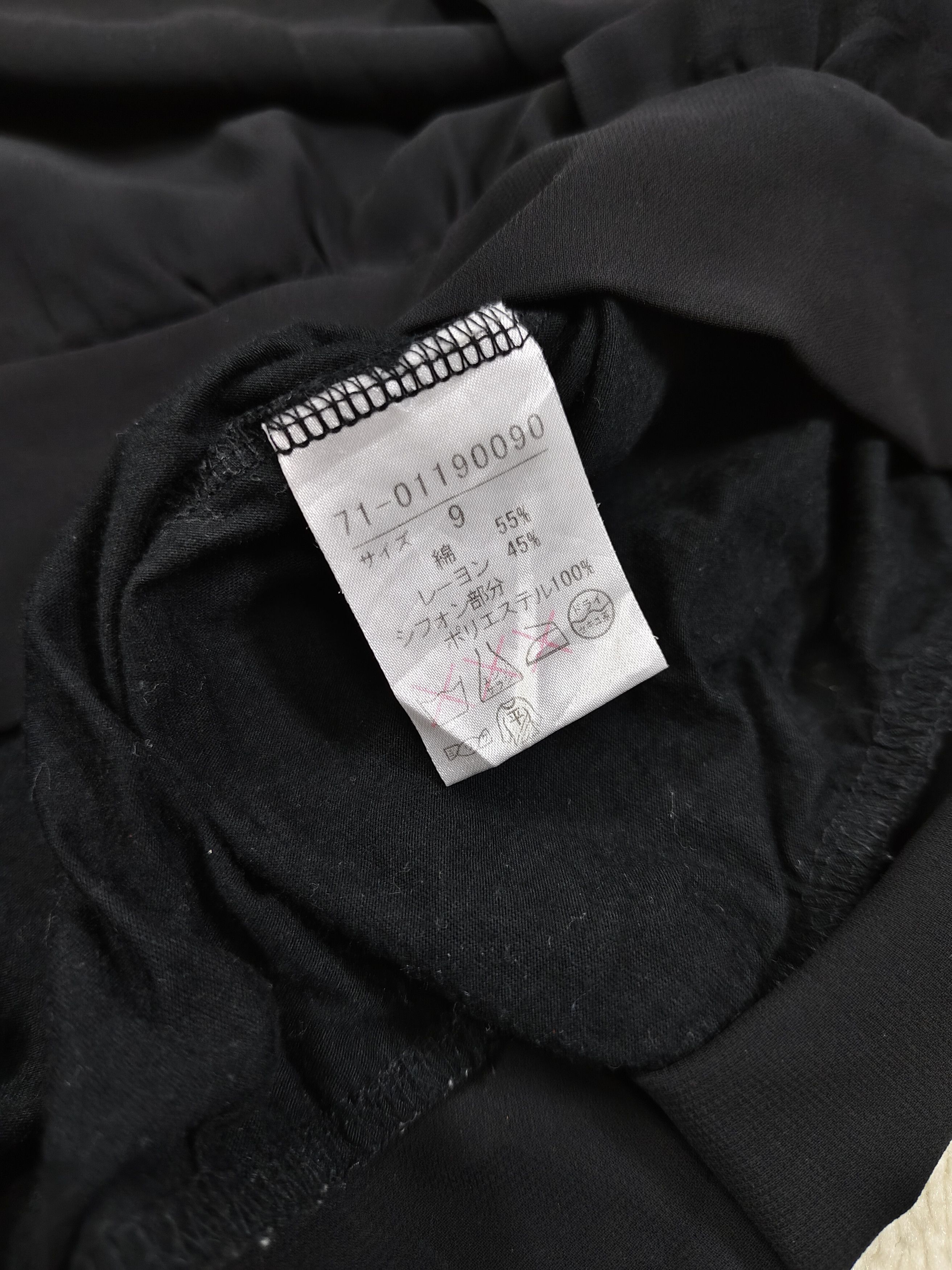 Yohji Yamamoto INED- Minimalist Layered Flutter Sleeve Chiffon Blouse Top Size M / US 6-8 / IT 42-44 - 9 Thumbnail