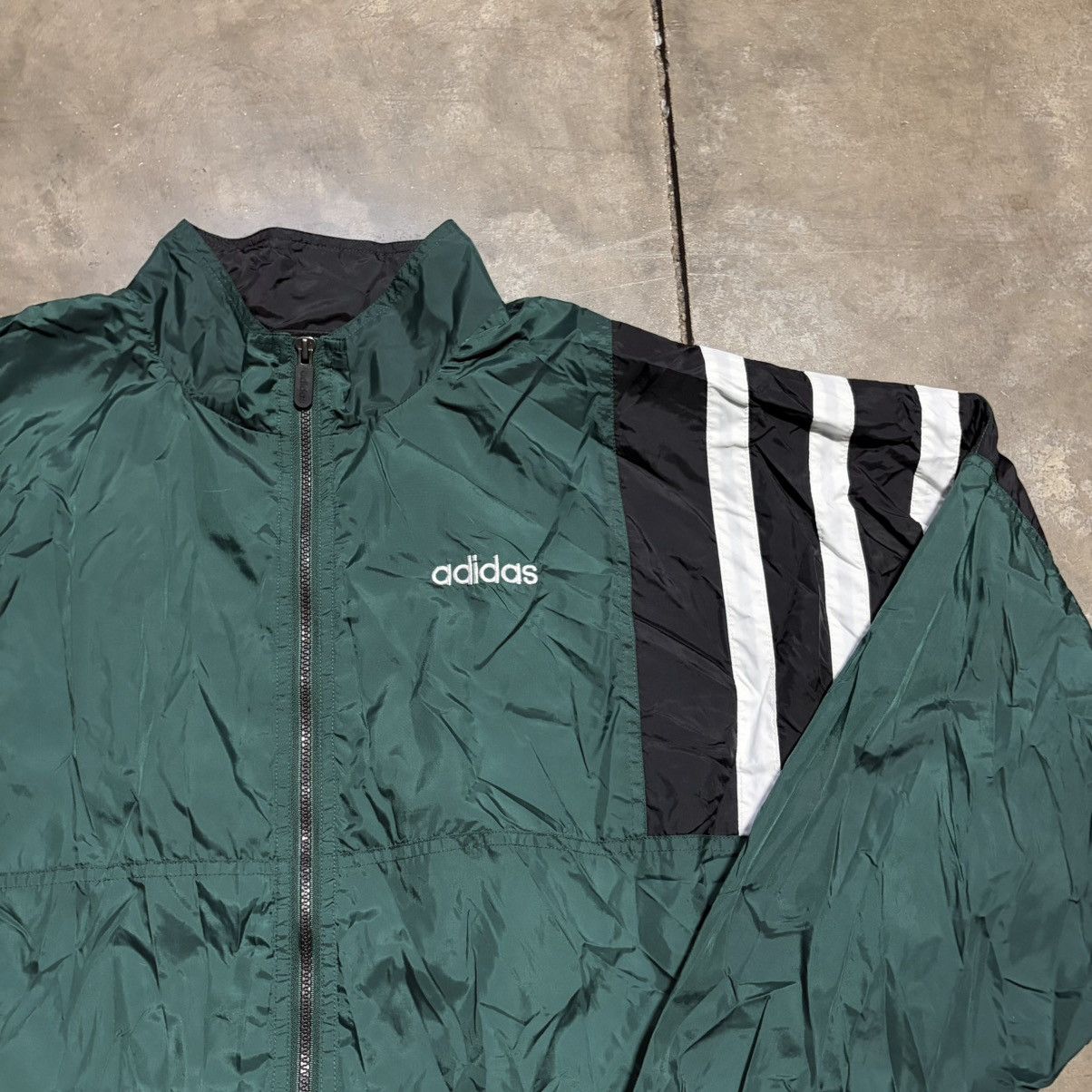 Adidas Vintage 90s Adidas Windbreaker Jacket Track Lightweight Zip Size US XL / EU 56 / 4 - 4 Thumbnail