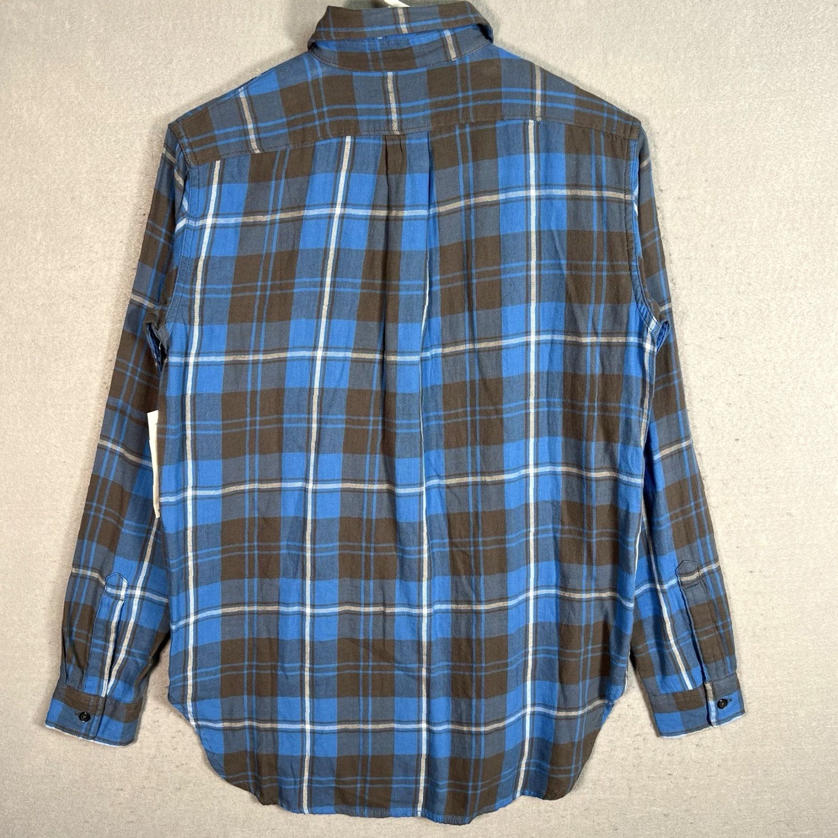 Ralph Lauren VINTAGE Denim & Supply Ralph Lauren Plaid Button-Up Shirt Womens XS Blue Long Sleeve, Collared, Classic Fit Size XS / US 0-2 / IT 36-38 - 7 Thumbnail