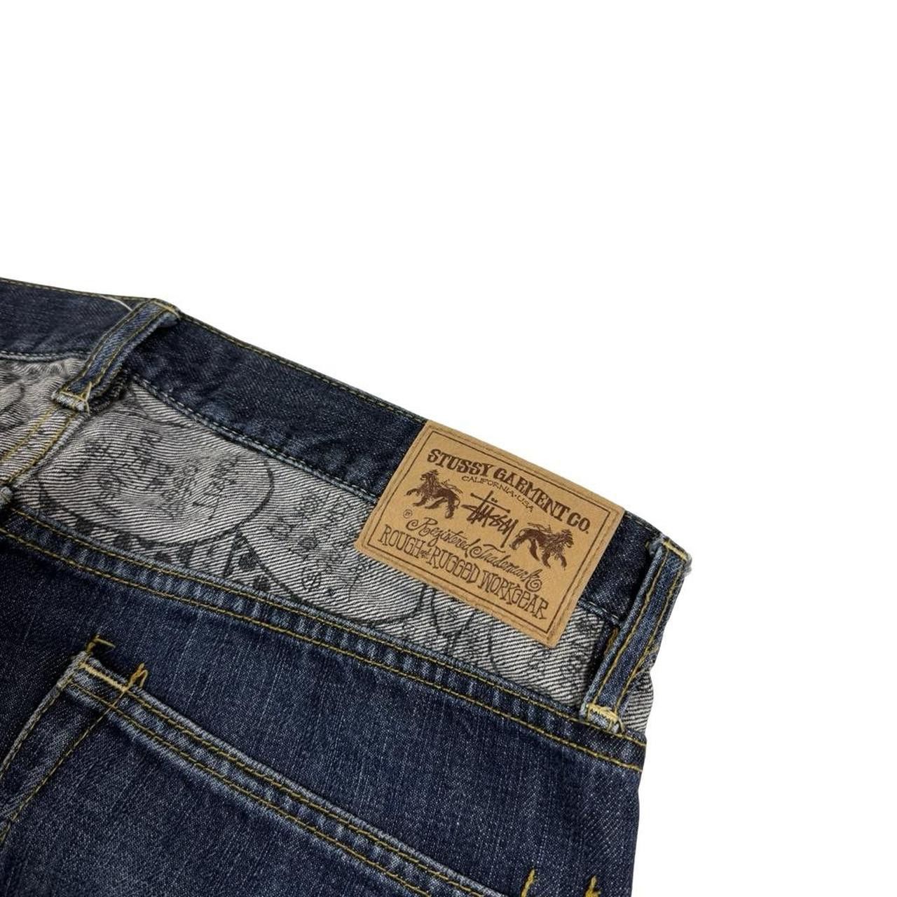 Stussy Vintage 2000s Stussy Comic Jeans - Waist: 33” Size US 33 - 4 Thumbnail