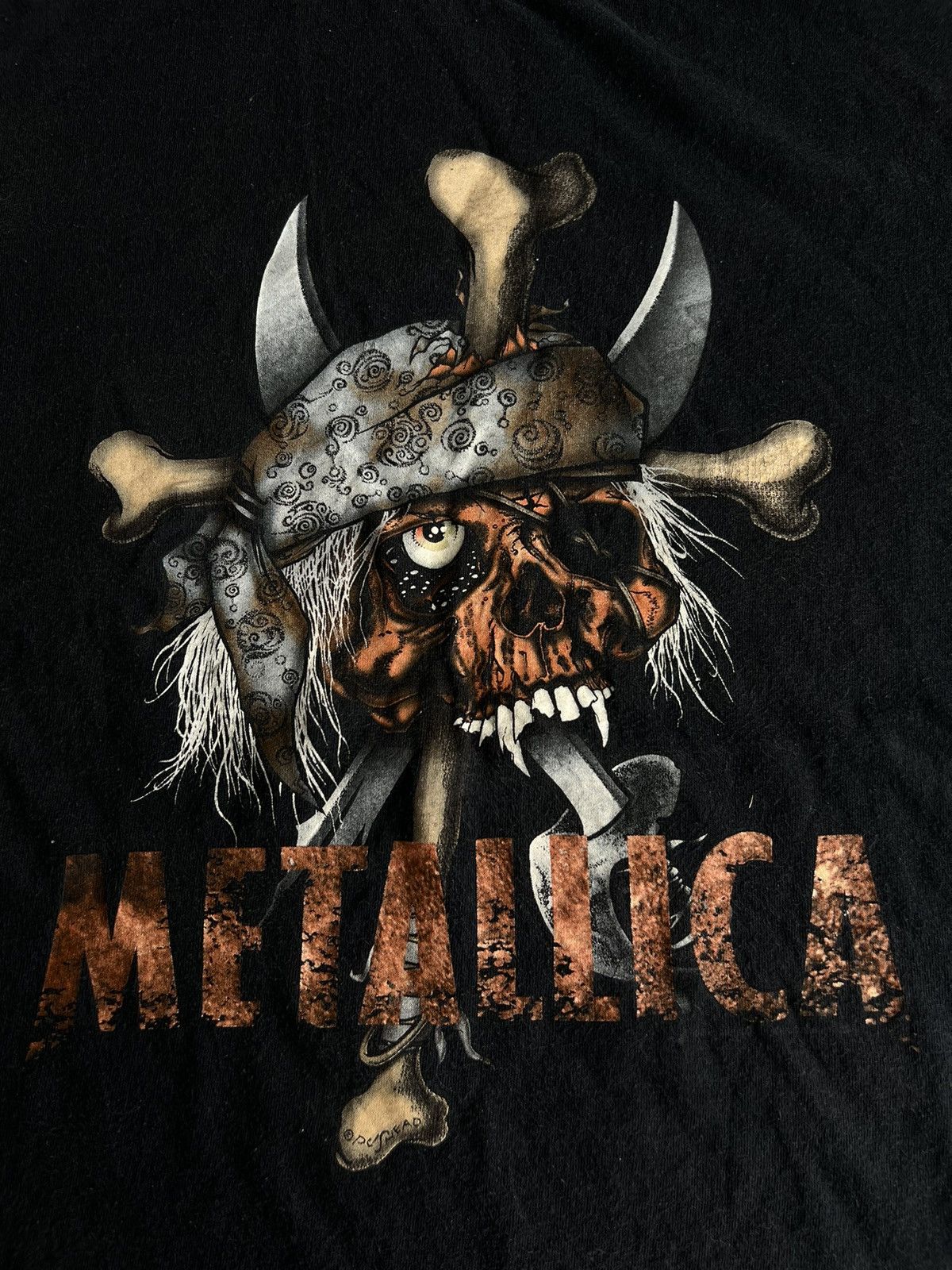 Band Tees Vintage Metallica PUSHEAD 80s Artwork Black Large Tees Shirt Size US L / EU 52-54 / 3 - 4 Thumbnail