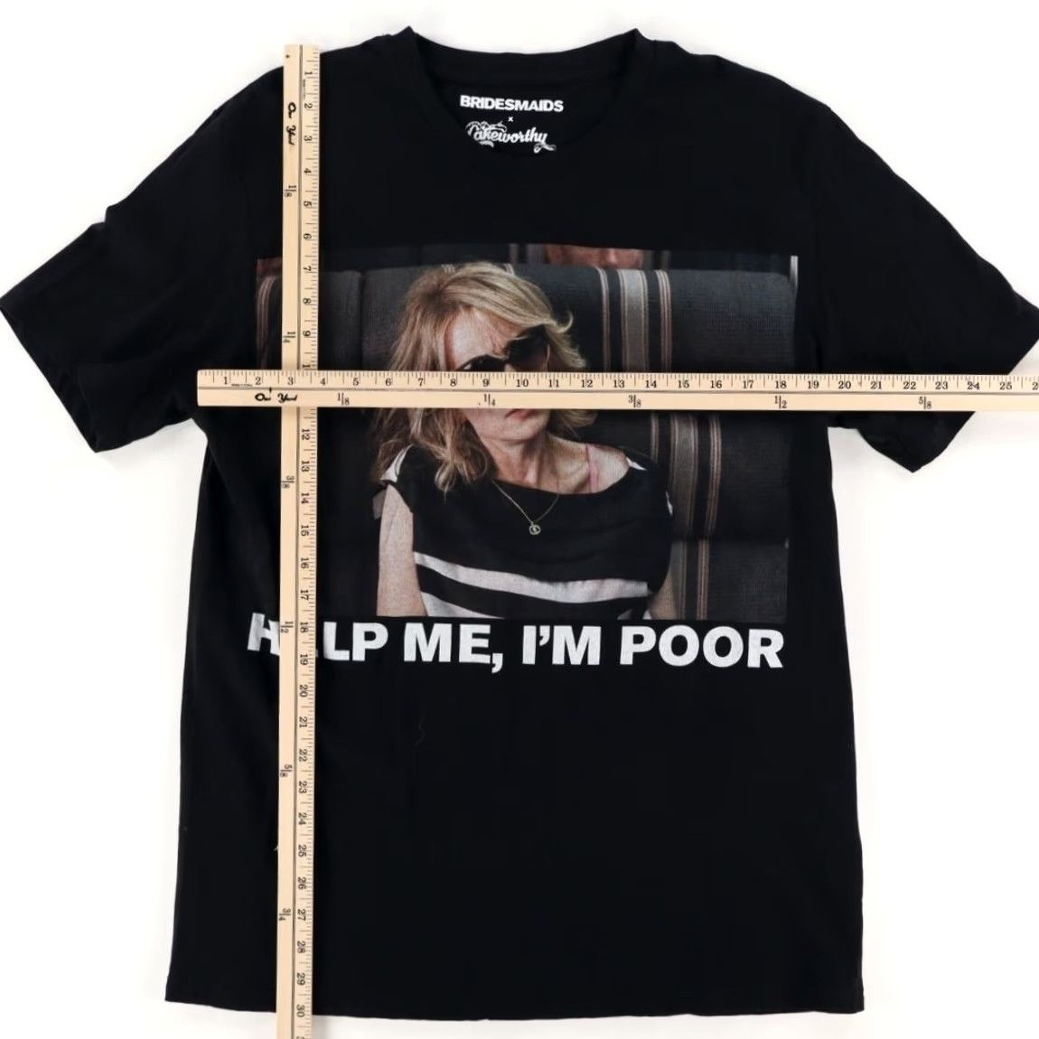 Vintage Bridesmaids x Cakeworthy Help Me I'm Poor T-Shirt Black Men's XL Shirt Size US XL / EU 56 / 4 - 3 Thumbnail