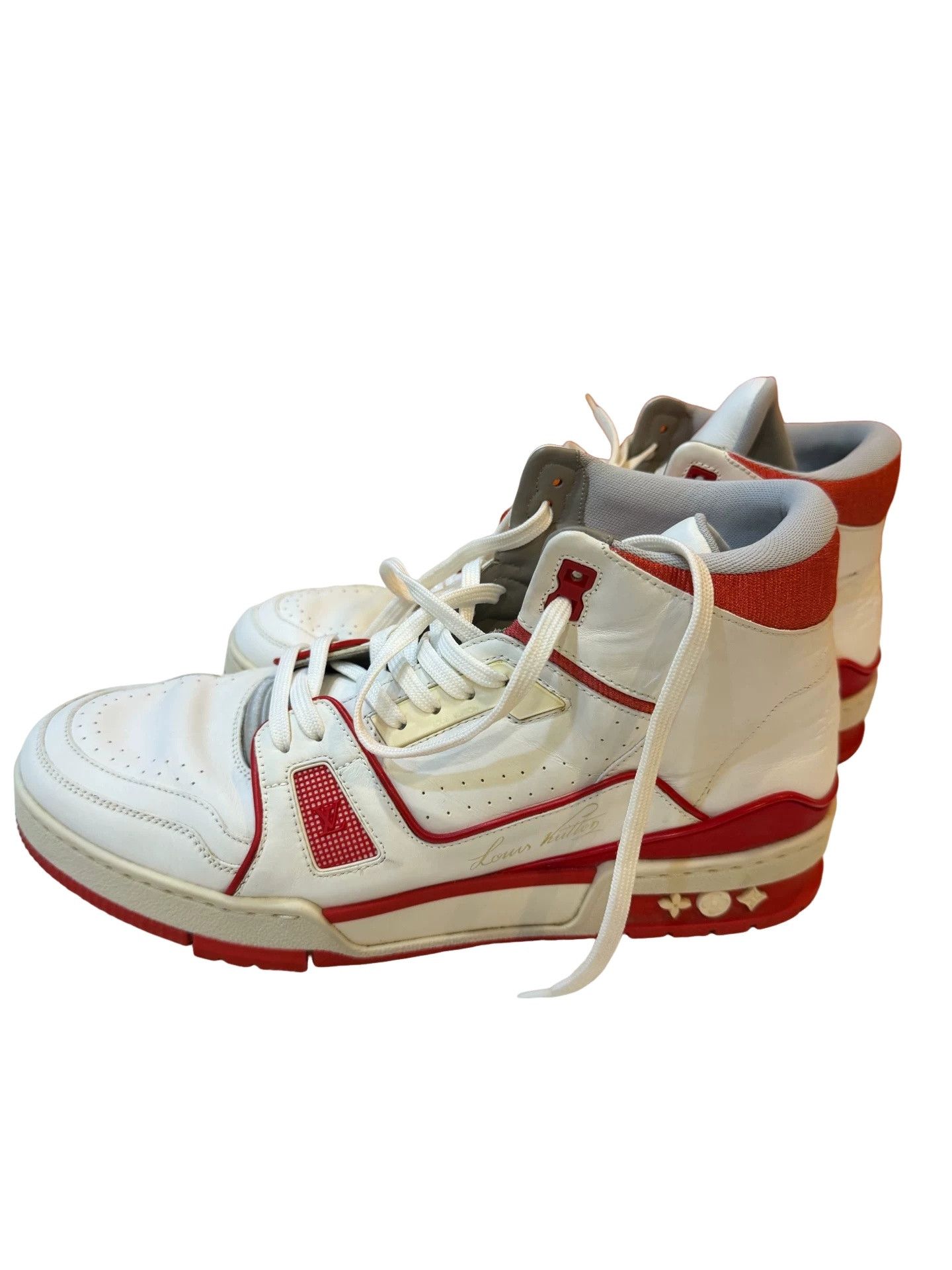 Louis Vuitton Louis Vuitton White LV Trainer High Top 8.5 Size US 8.5 / EU 41-42 - 1 Thumbnail