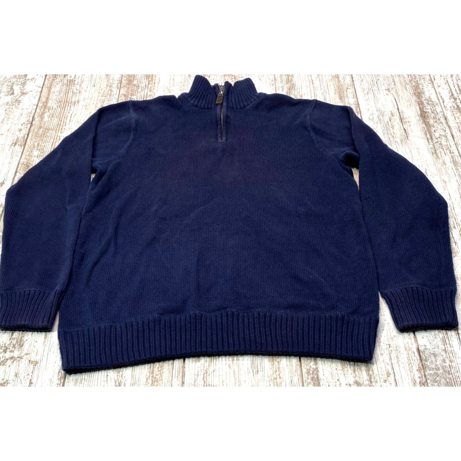 Eddie Bauer Eddie Bauer 1/4 Zip Sweater Men’s M Navy Blue 100% Combed Cotton 7538 Size US M / EU 48-50 / 2 - 2 Thumbnail