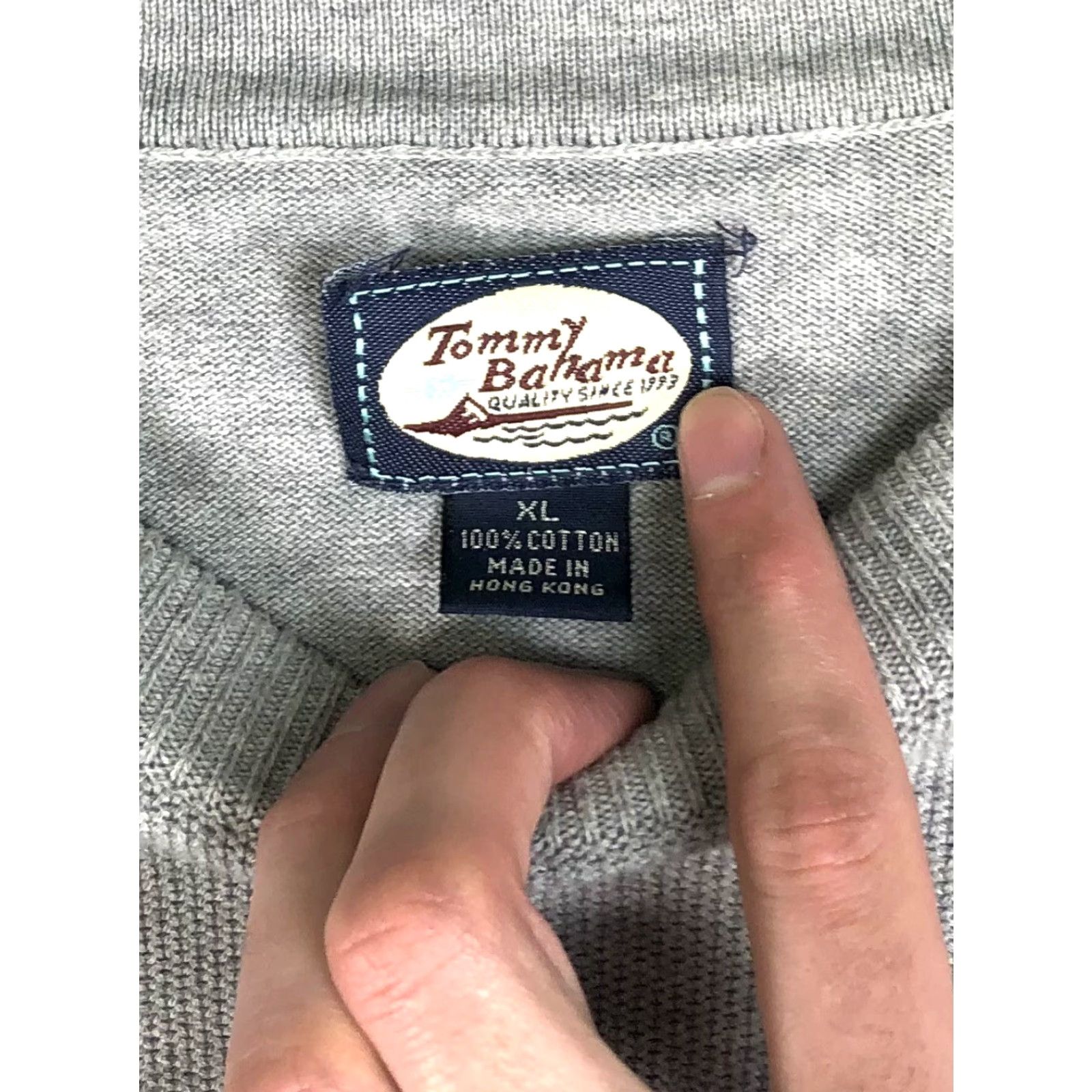 Tommy Bahama Tommy Bahama Sweater Mens XL Pullover Lightweight Gray Long Sleeve Crew Neck Knit Cotton Shirt? Size US XL / EU 56 / 4 - 5 Thumbnail