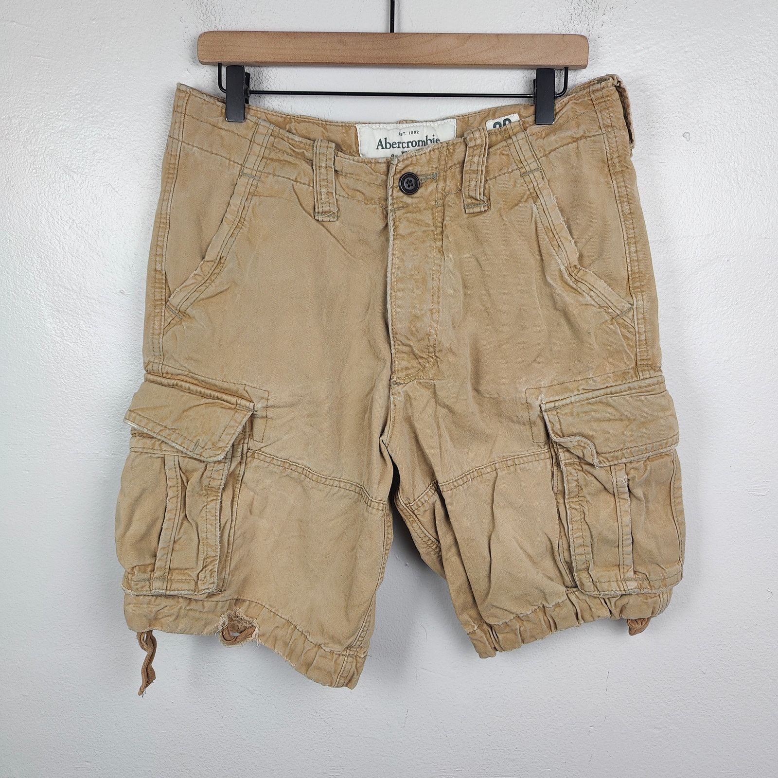 Abercrombie & Fitch Vintage Abercrombie & Fitch Shorts Mens 30 Khaki Tan Y2K Size US 30 / EU 46 - 2 Thumbnail