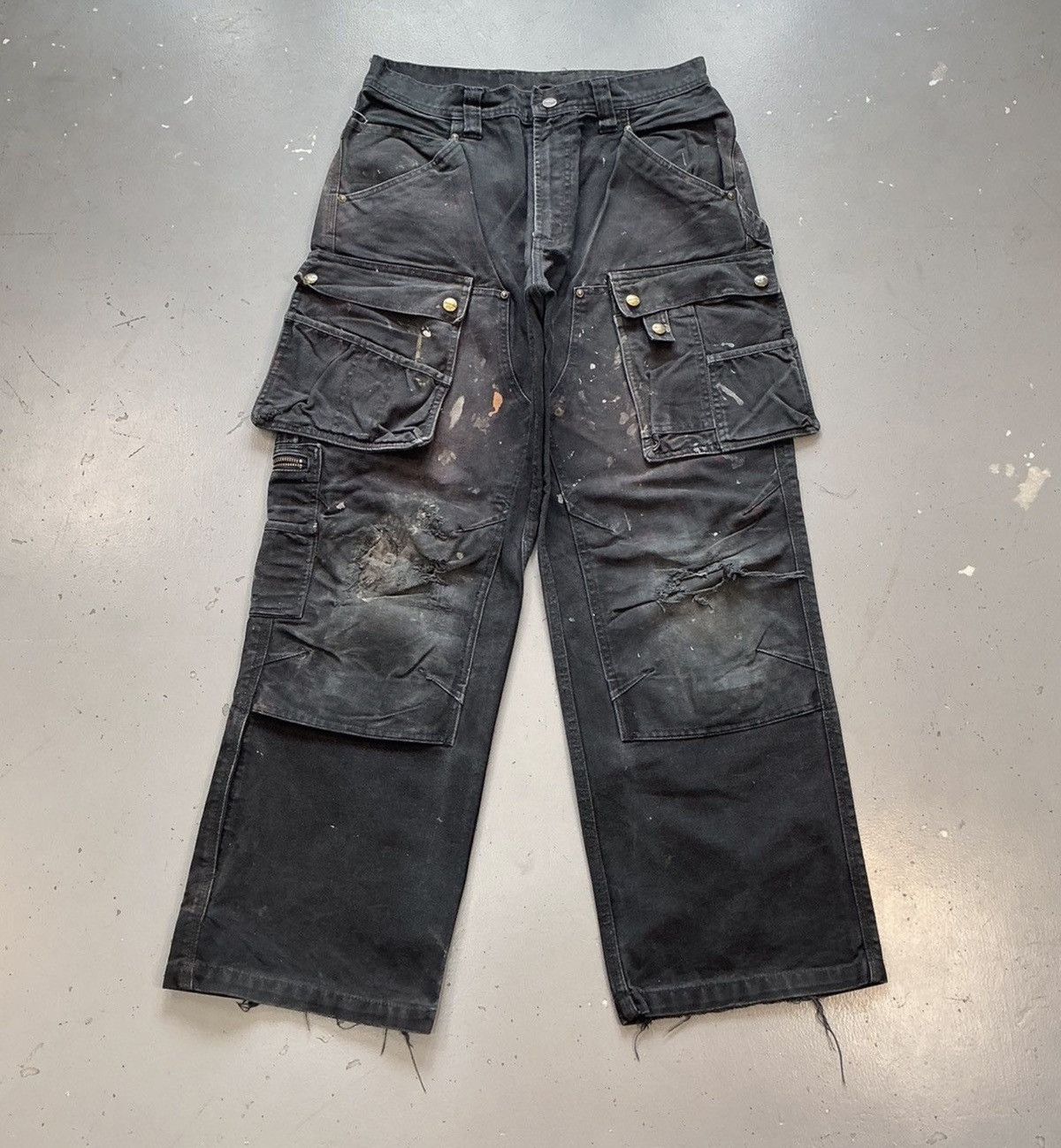 Carhartt Vintage carhartt b01 blk double knee denim Size US 31 - 1 Thumbnail