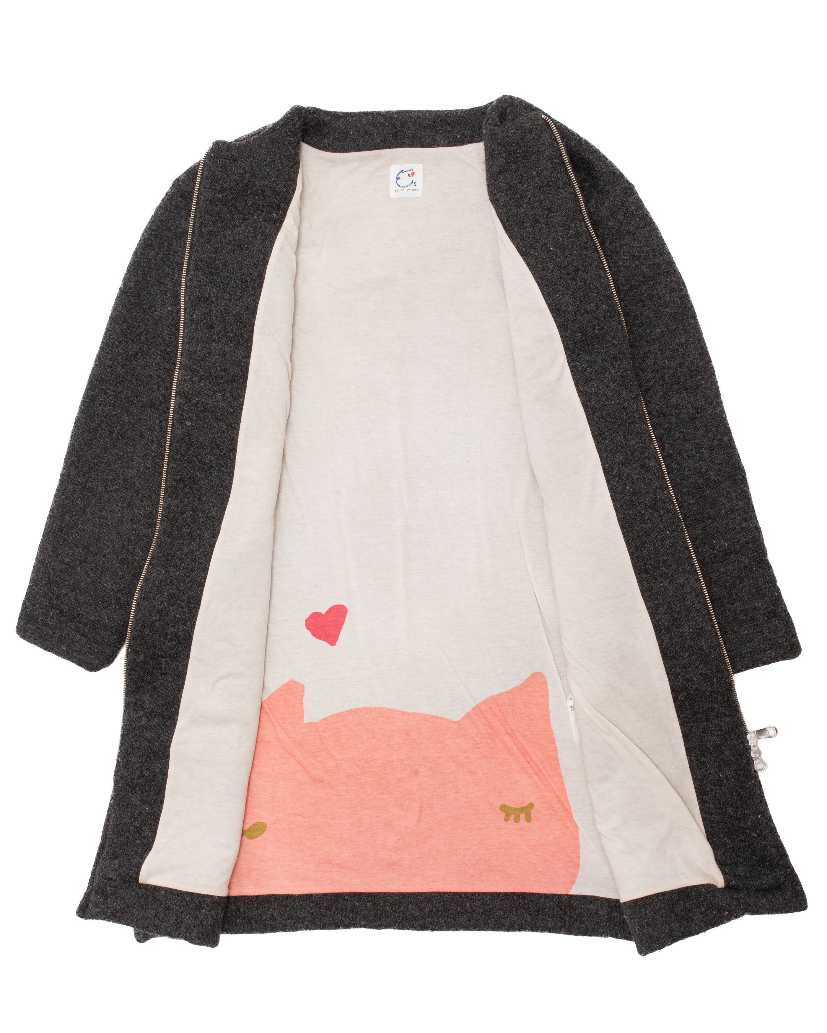 Issey Miyake *No Tariff* TSUMORI CHISATO Wool Coat w Circular Pockets Size XS / US 0-2 / IT 36-38 - 4 Thumbnail