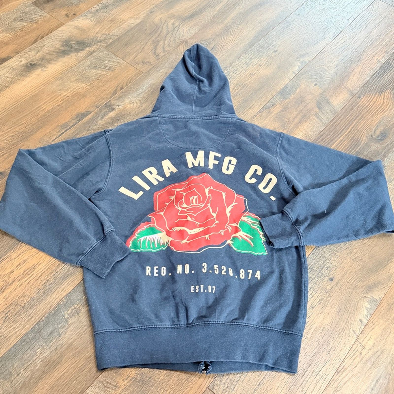 Lira Lira MFG Co. red rose graphic zip up hooded sweater xsmall Size US XS / EU 42 / 0 - 1 Thumbnail