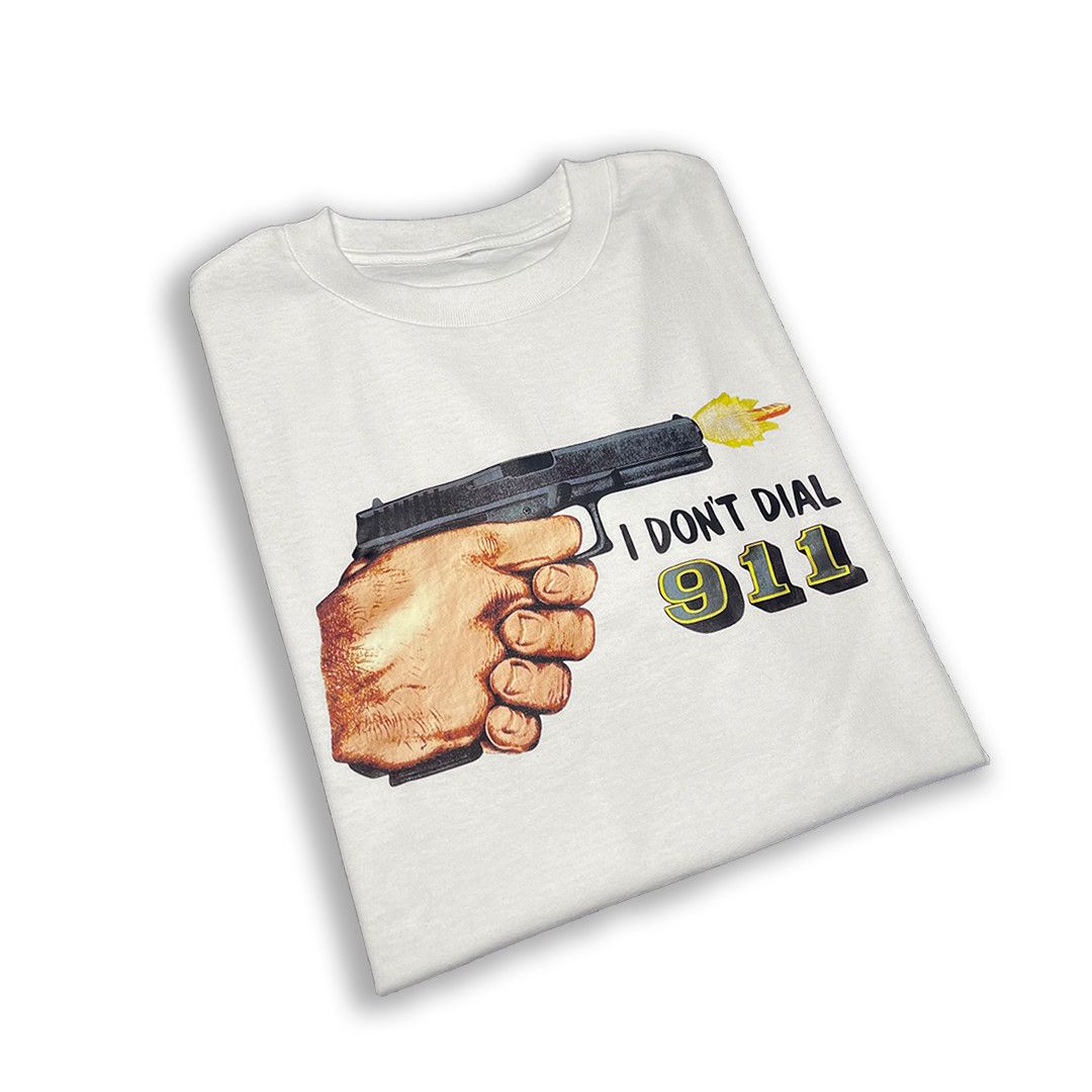 Other I Don't Dial 911 vintage style T-shirt remake Size US XL / EU 56 / 4 - 1 Thumbnail