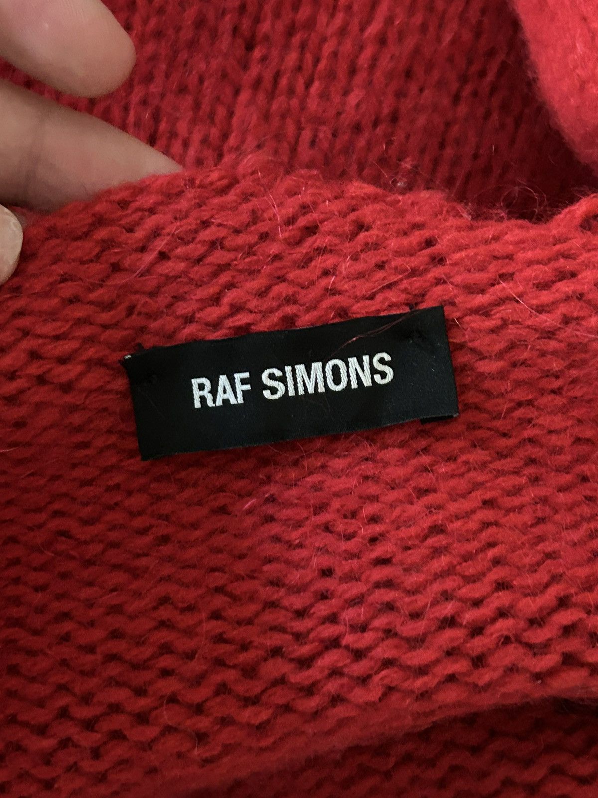 Raf Simons Abstract Printed Cut Off Sweater Size US M / EU 48-50 / 2 - 4 Thumbnail