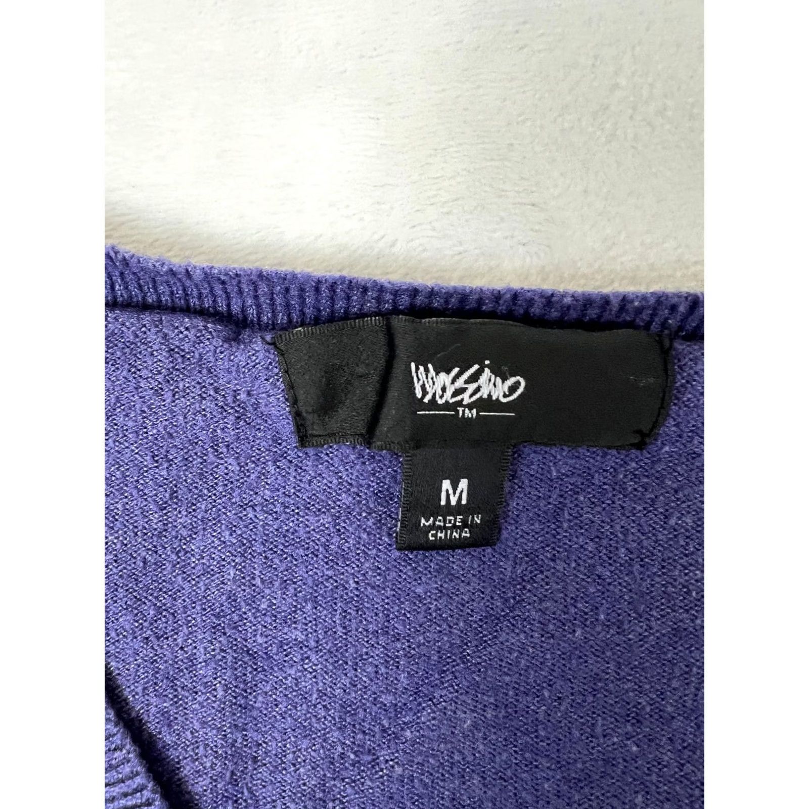 Mossimo VINTAGE Mossimo Sweater Womens Medium Purple V Neck Lightweight Knit Pullover Size M / US 6-8 / IT 42-44 - 3 Thumbnail