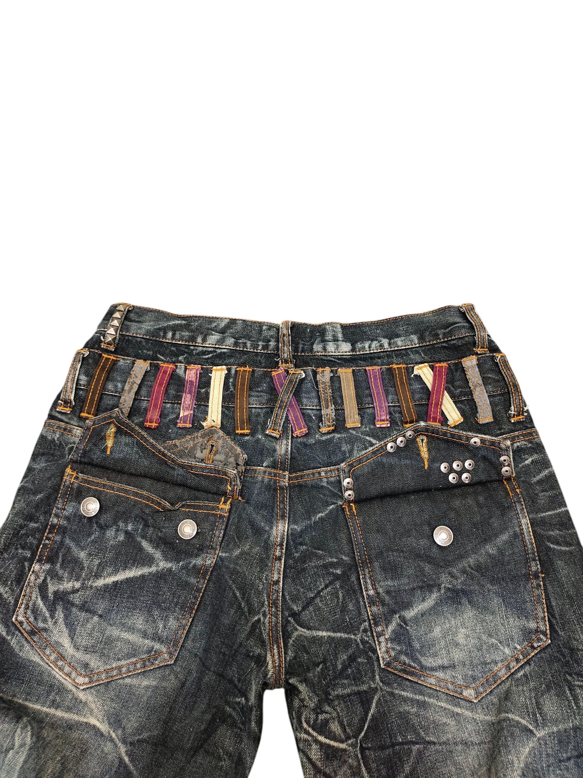Undercover Japanese Brand Nylaus Double Waist Studded Denim Jeans Size US 31 - 14 Thumbnail