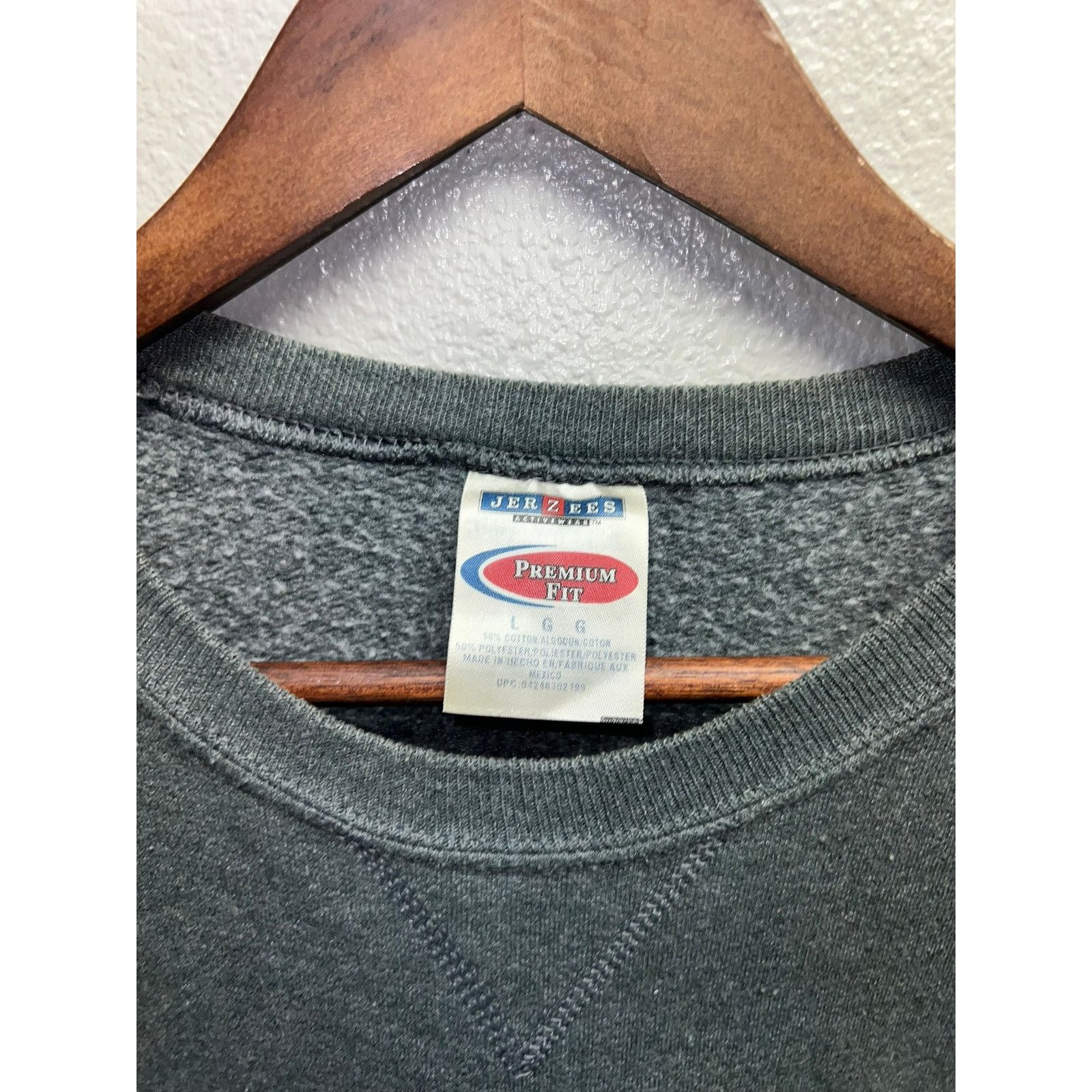 Vintage Vintage Gray Blank Sweatshirt Jerzees Dark Gray Crewneck VTG Size US L / EU 52-54 / 3 - 5 Thumbnail