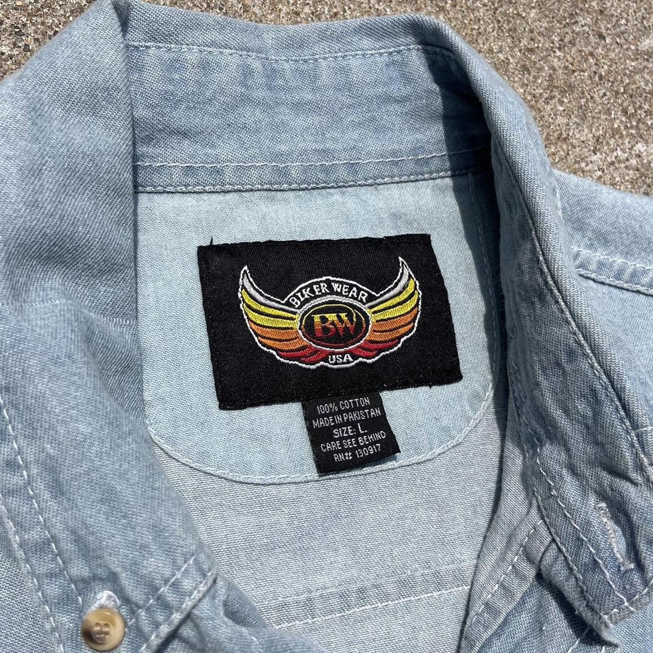 Vintage VTG 2013 Bike Wear USA Sleeveless Denim Motorcycle Shirt L Size US L / EU 52-54 / 3 - 4 Thumbnail