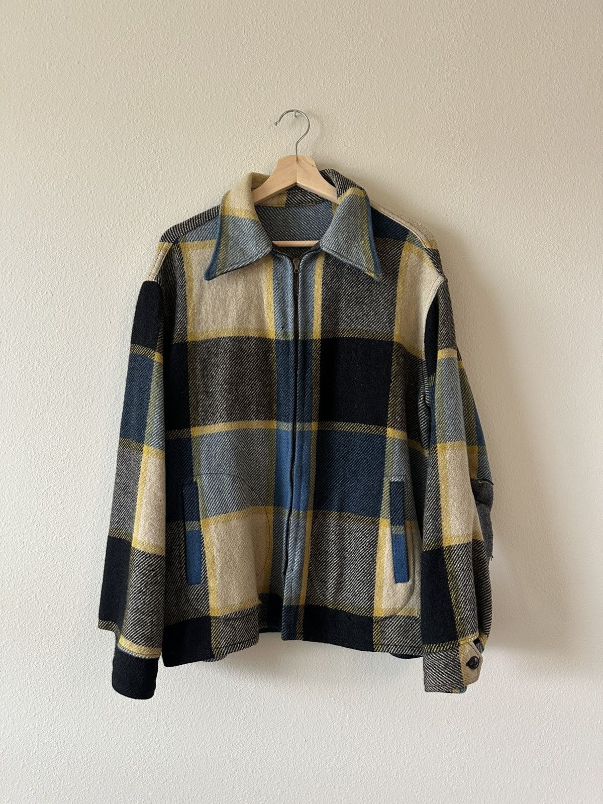 1950’s Buffalo Check Flannel Zip-Up Jacket Crown Zipper