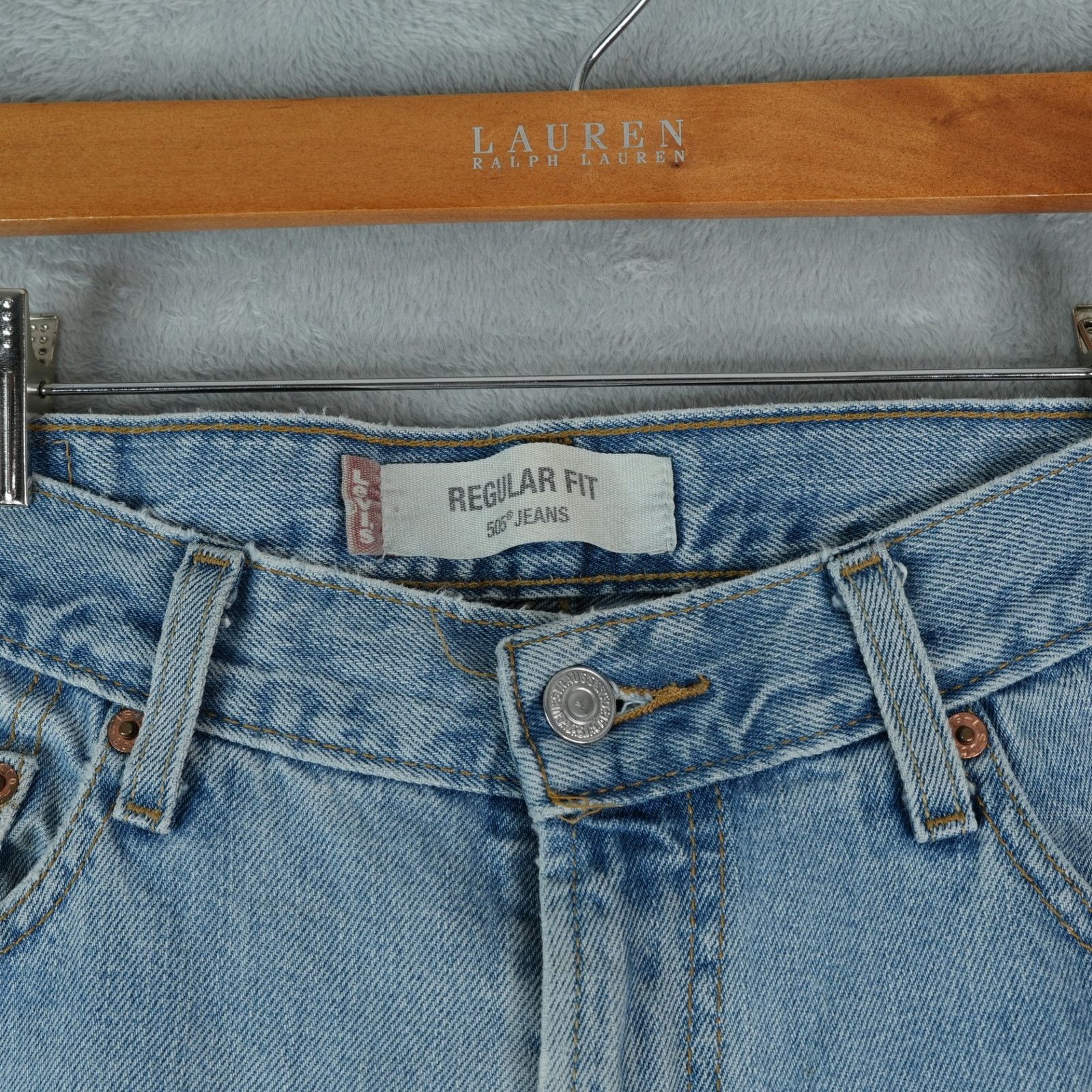 Levi's Vintage Levis 505 Jeans 34x32 Regular Distressed 2003 Y2K Size US 32 / EU 48 - 4 Thumbnail