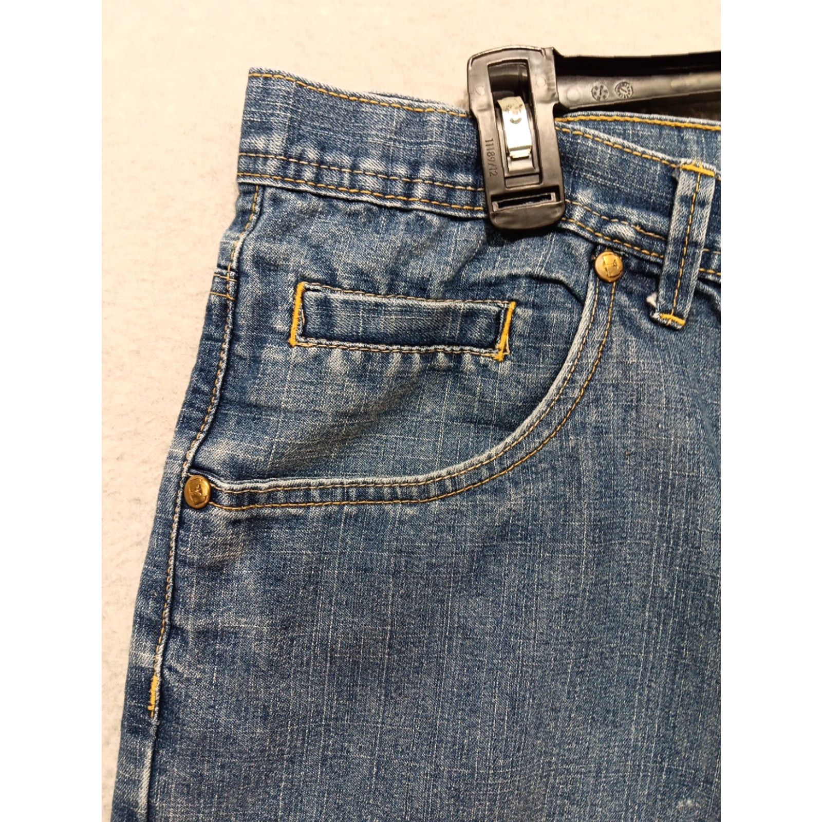 Denime VINTAGE Exsto Denim Shorts Men 36x14 Blue 90s Y2K Baggy Retro 6 Pockets Size US 36 / EU 52 - 5 Thumbnail