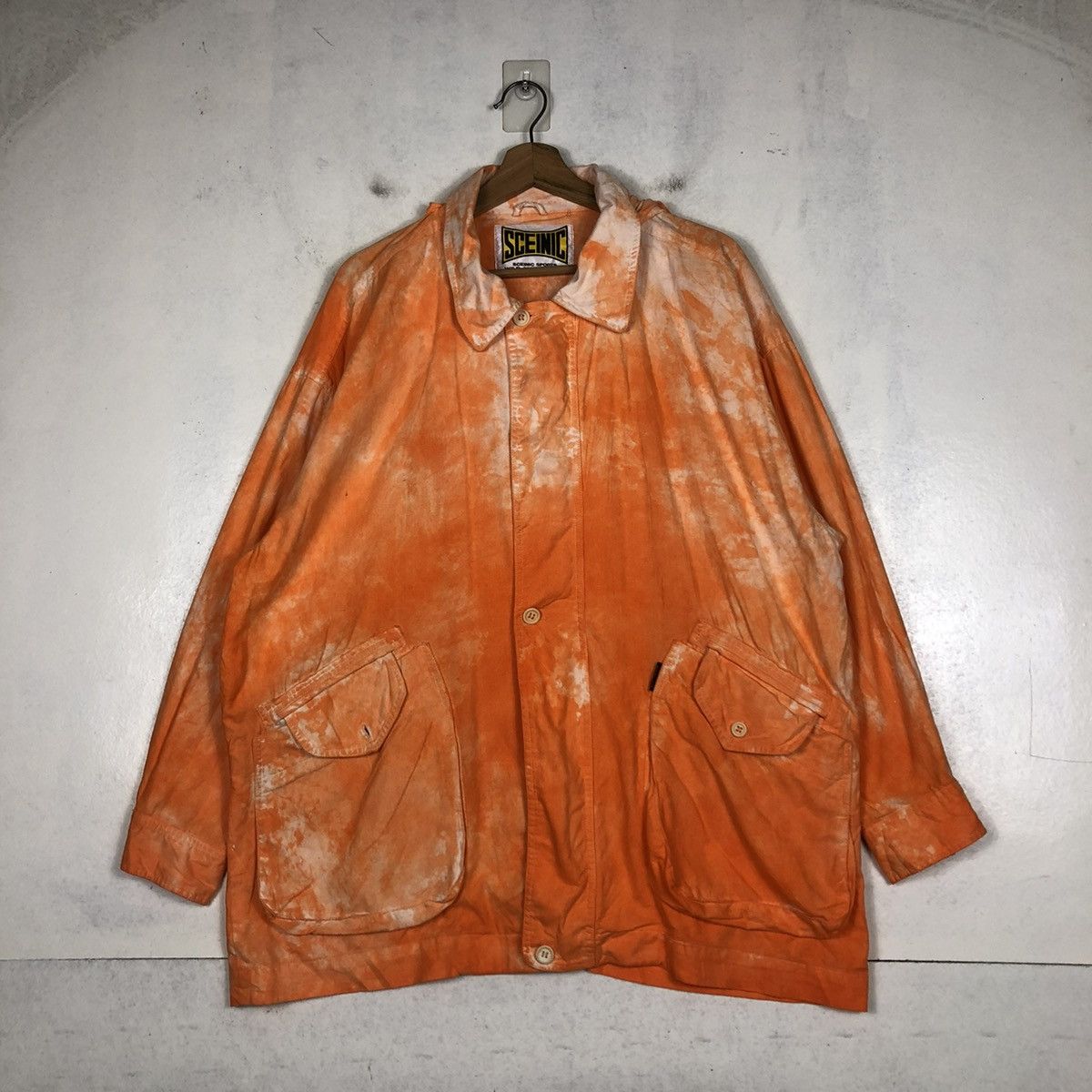 Japanese Brand 📌VINTAGE ACID WASH HUNTING JACKET SCEINIC WILD ISSEY MIYAKE Size US L / EU 52-54 / 3 - 2 Thumbnail