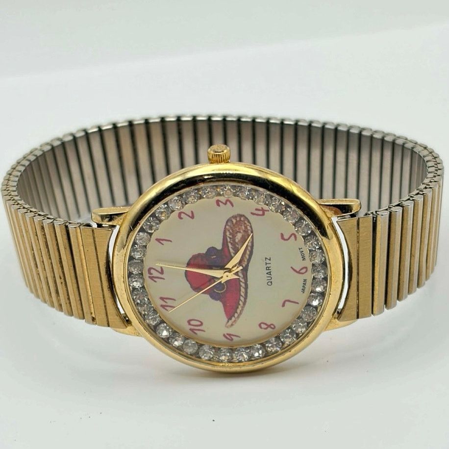 Other 90s Gold & Red Sun Hat Watch Size ONE SIZE - 3 Thumbnail