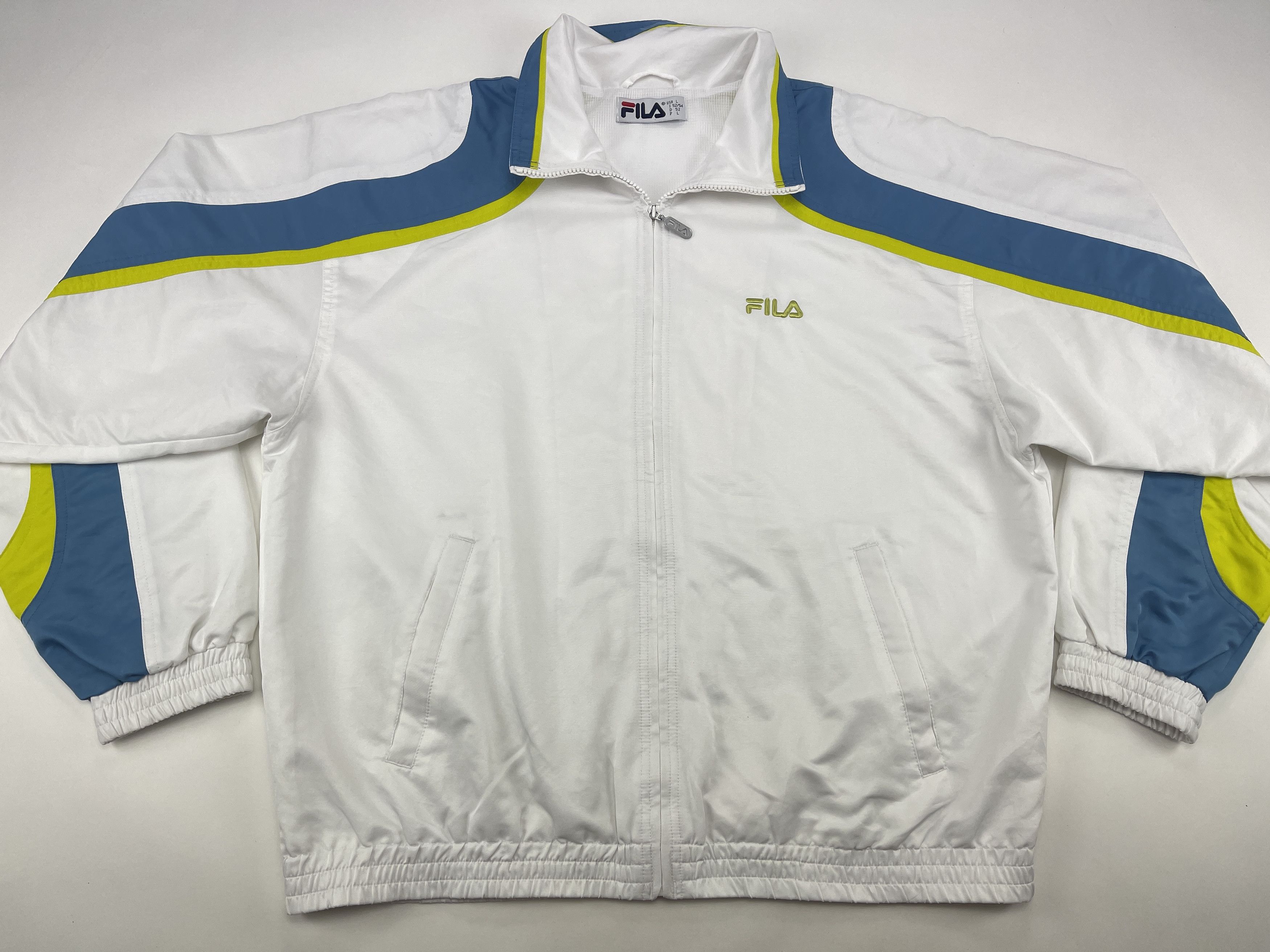 Fila FILA jacket, white, vintage track top, 90s hip hop, 1990s L Size US L / EU 52-54 / 3 - 7 Thumbnail