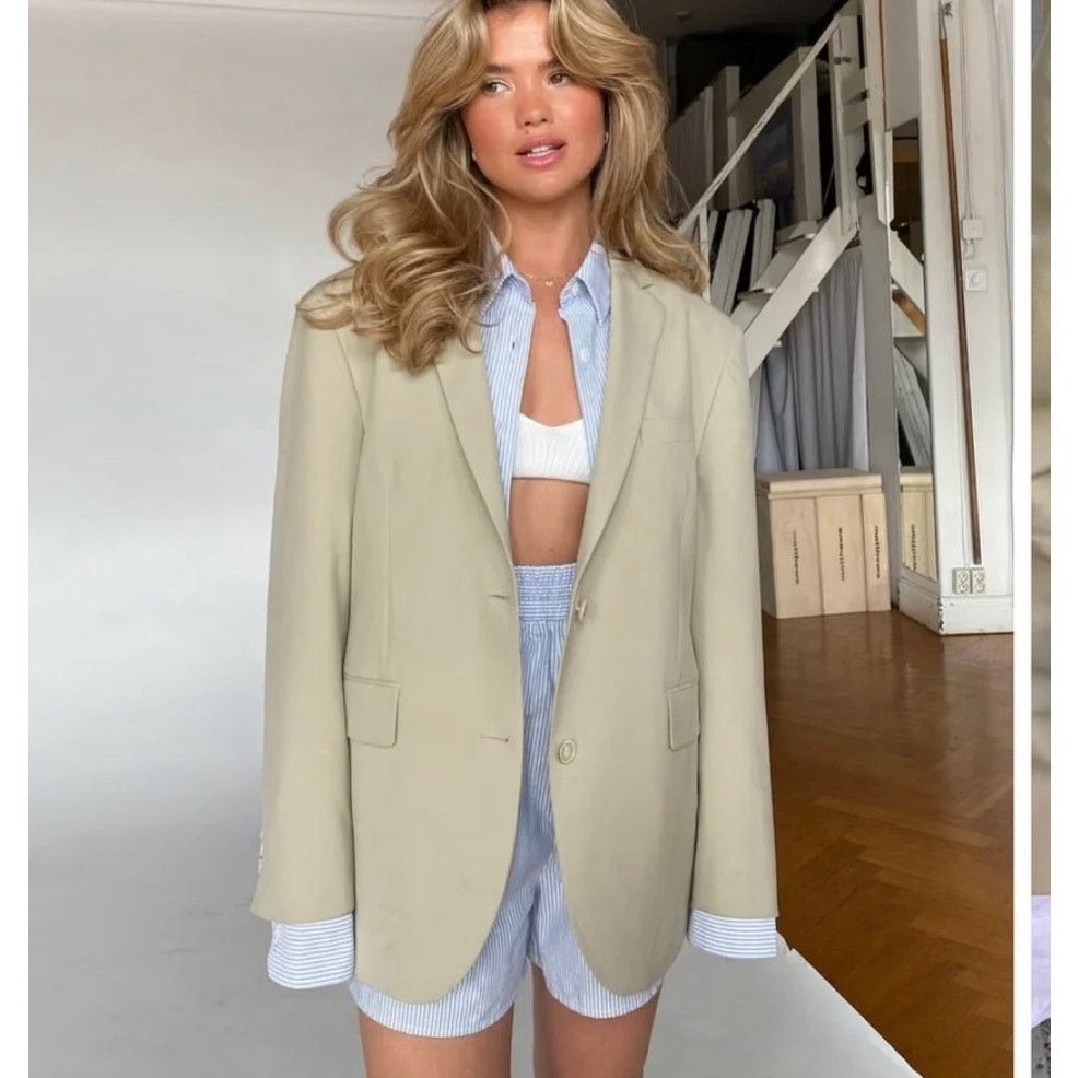 Other New Djerf Avenue Forever Blazer Greige Sz S Size S / US 4 / IT 40 - 1 Thumbnail