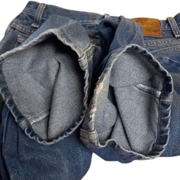 Lee Lee 31x30 Jeans Mens Regular Fit Vintage Denim Blue Distress Size US 31 - 3 Thumbnail