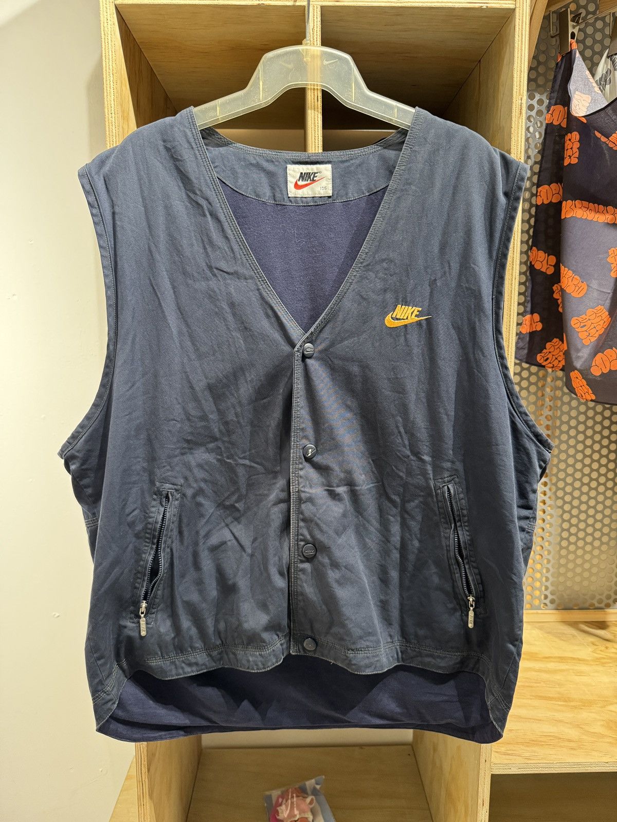Nike Vintage Nike Big Logo 90's Button Vest Jacket Size US L / EU 52-54 / 3 - 1 Thumbnail