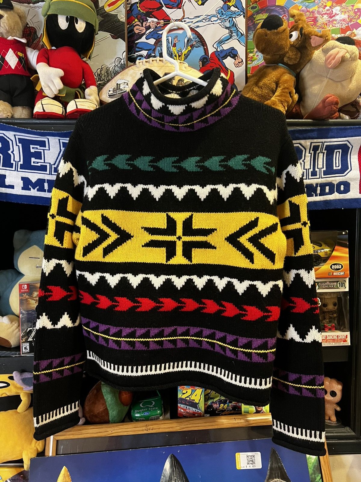 Polo Ralph Lauren Polo Ralph Lauren Geo-Motif Rolled-Edge Turtleneck Sweater Size S / US 4 / IT 40 - 1 Thumbnail