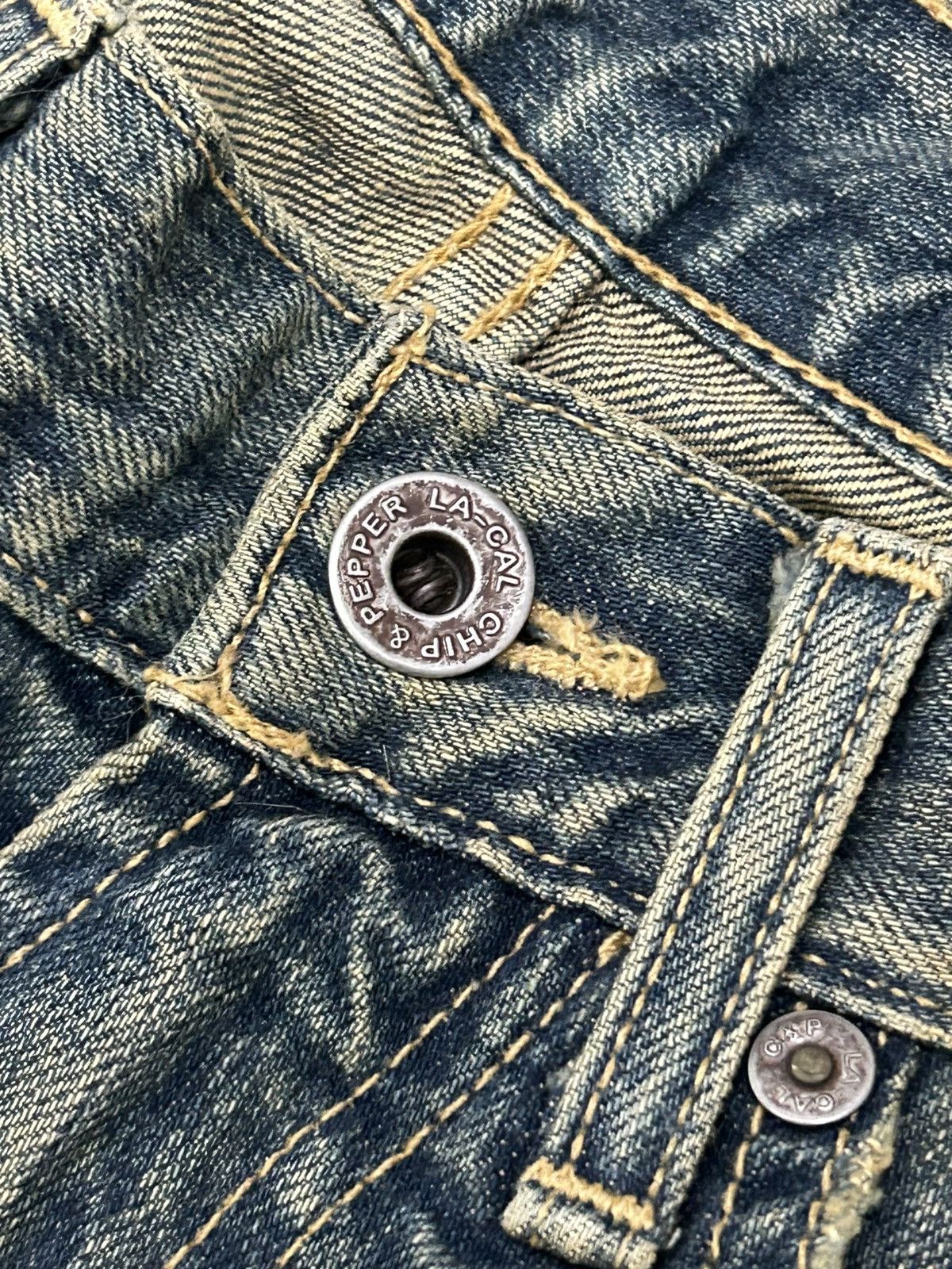 Hysteric Glamour Chip Pepper Jean Baggy Mud Washed Whisker Distressed Size US 30 / EU 46 - 21 Thumbnail
