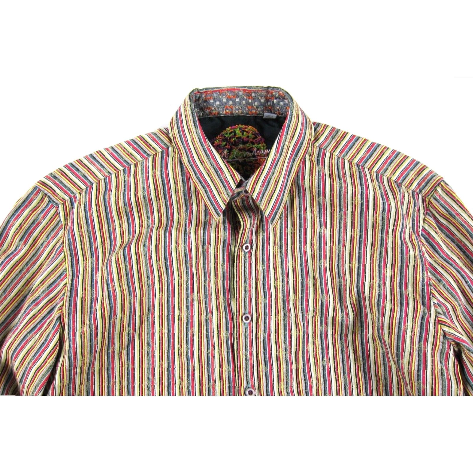 Robert Graham Robert Graham Red Long Sleeve Shirt Button-Up Stripe Shirt L Mens Shirt Size US L / EU 52-54 / 3 - 4 Thumbnail