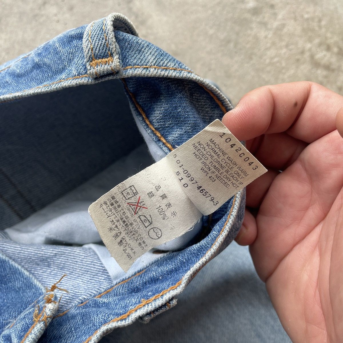 Jean Vintage Levi’s 510 USA Distressed Faded Jeans Pants Denim Size US 33 - 9 Thumbnail
