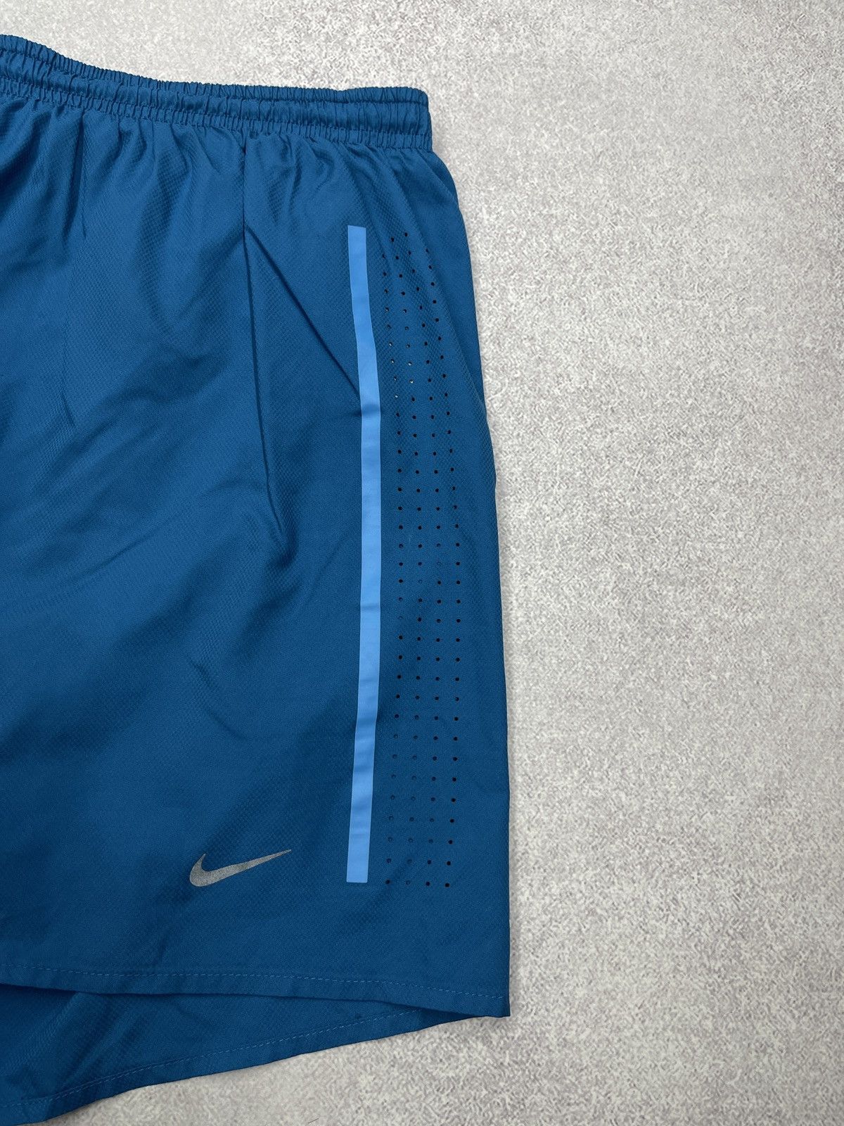 Nike Mens Nike Running Dri Fit Shorts Blue Size M Drill Size US 32 / EU 48 - 3 Thumbnail