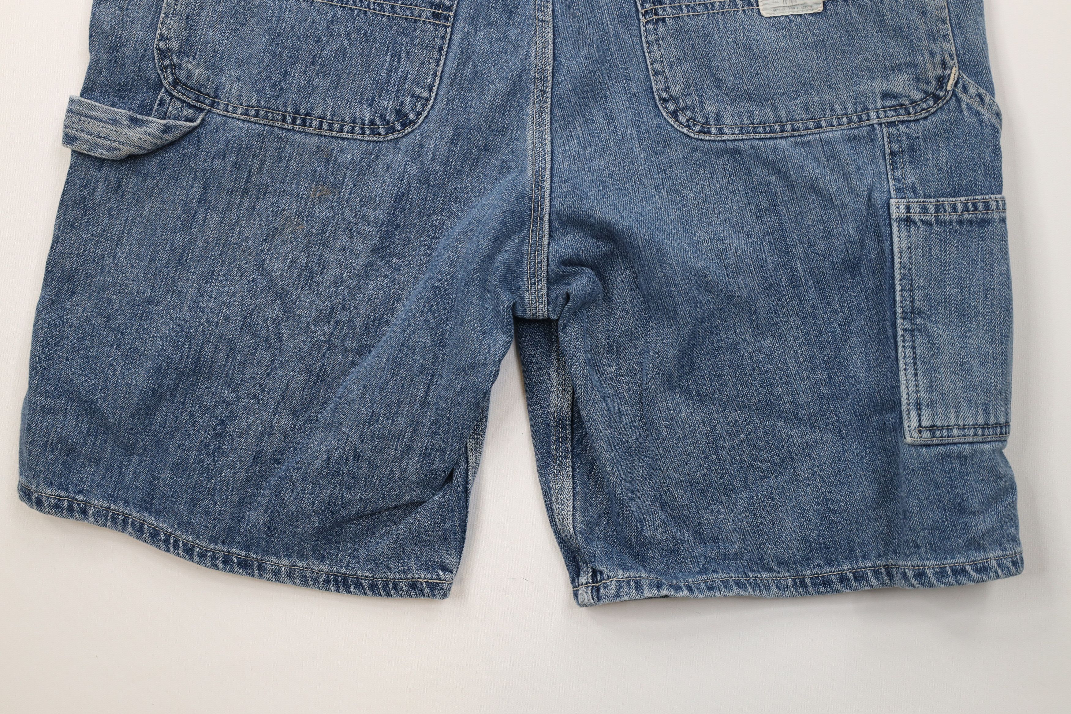 Gap Vintage 90s Gap Carpenter Denim Jean Shorts Blue Cotton Size US 34 / EU 50 - 13 Thumbnail