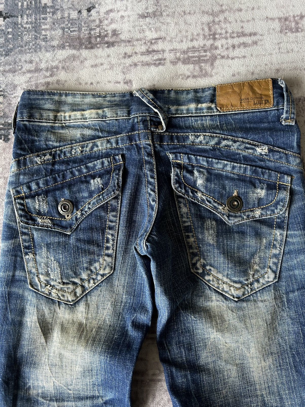 Japanese Brand Lolita Flared Mudwash Jeans Size 30" / US 8 / IT 44 - 10 Thumbnail