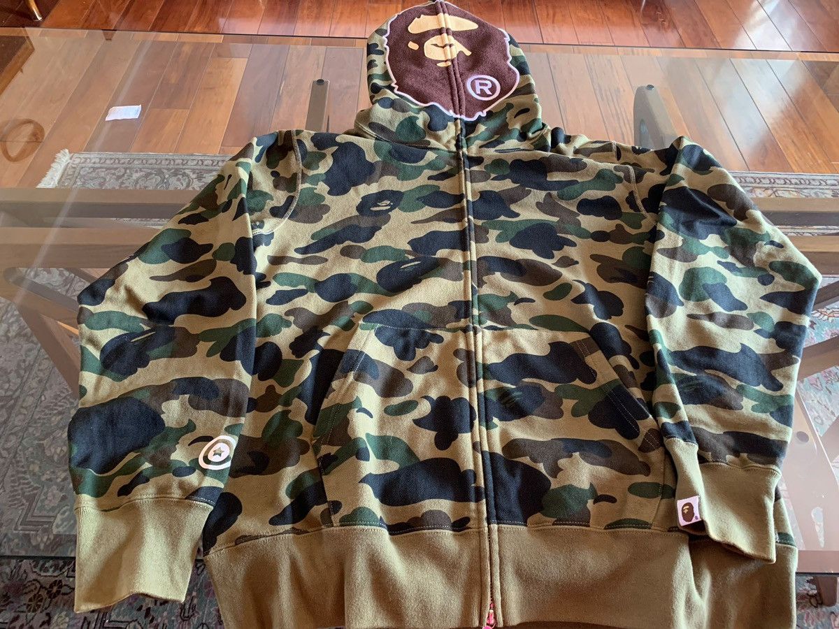 Bape BAPE A Bathing Ape 1st Camo Head Full Zip Hoodie | Grailed