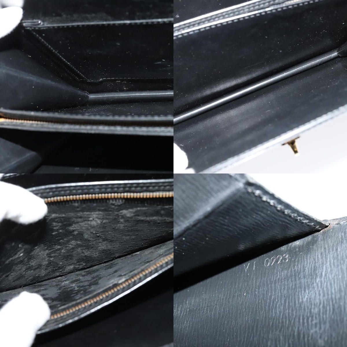 Louis Vuitton LOUIS VUITTON Epi Capuchin Shoulder Bag Black M52342 Size ONE SIZE - 12 Thumbnail