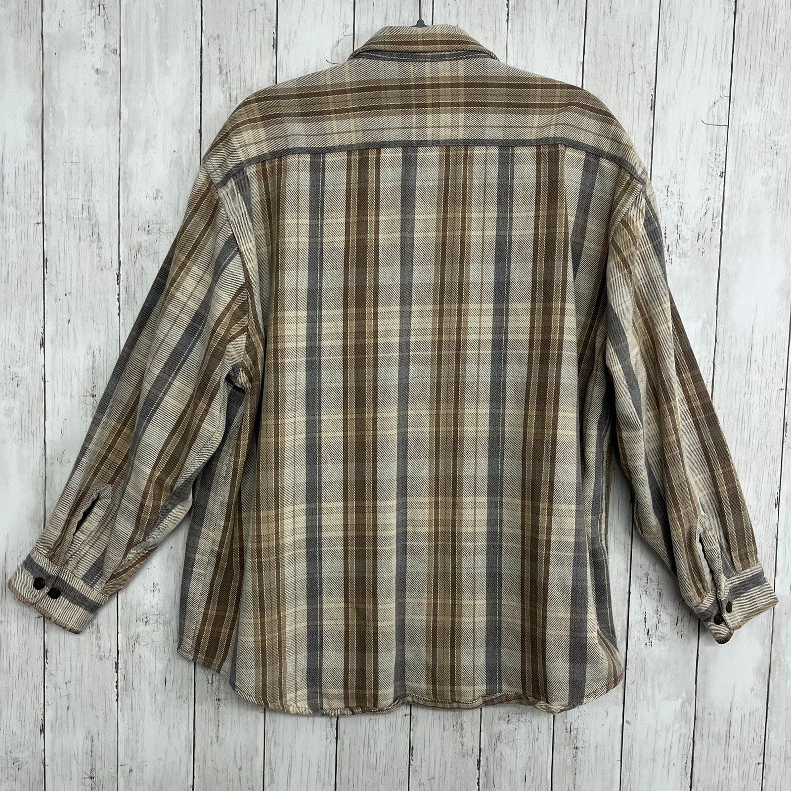 Other Vintage 1998 Blank Heavyweight Flannel XL Earth Tone Plaid Size US XL / EU 56 / 4 - 2 Thumbnail