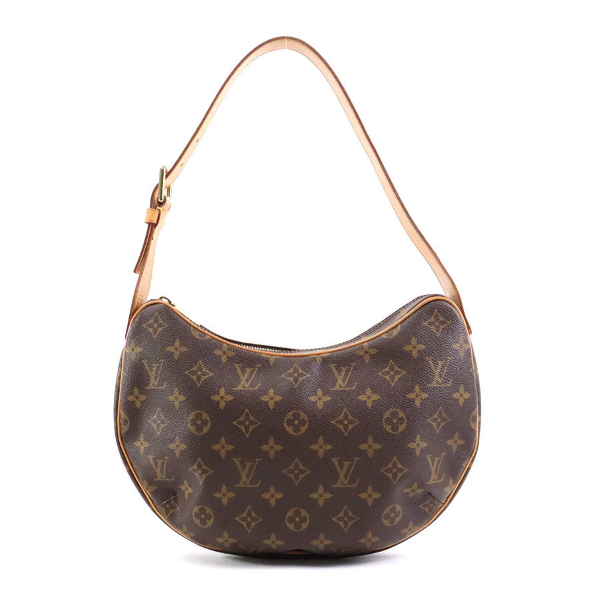 Louis Vuitton Shoulder Bag Monogram Croissant Mm Canvas Brown Gold Women's M51512 W1061K