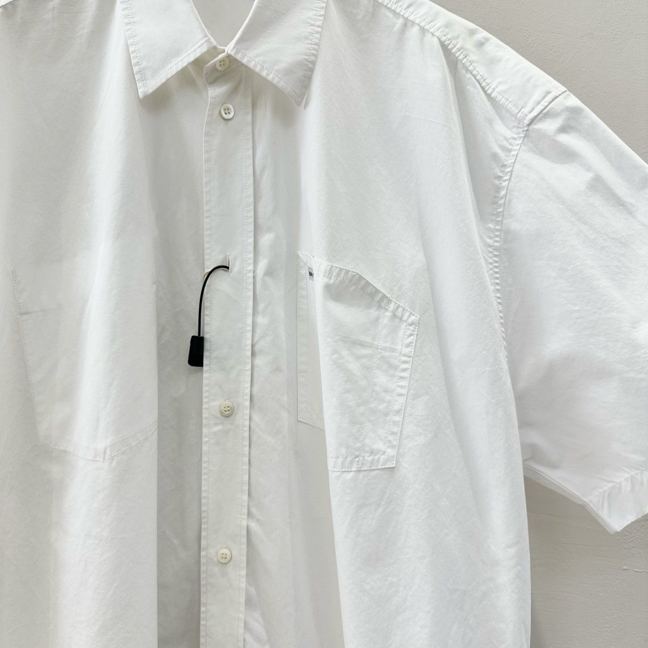 Balenciaga Balenciaga white cotton button-down short-sleeved shirt Size S / US 4 / IT 40 - 2 Thumbnail
