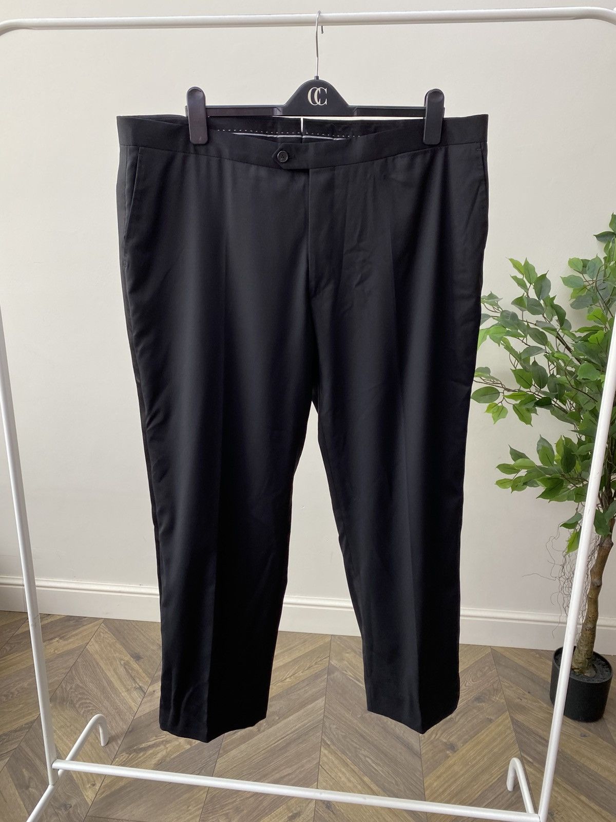 Other Vintage Van Jaack Men's Black Suit Loro Piana Wool Size 54L - 12 Thumbnail