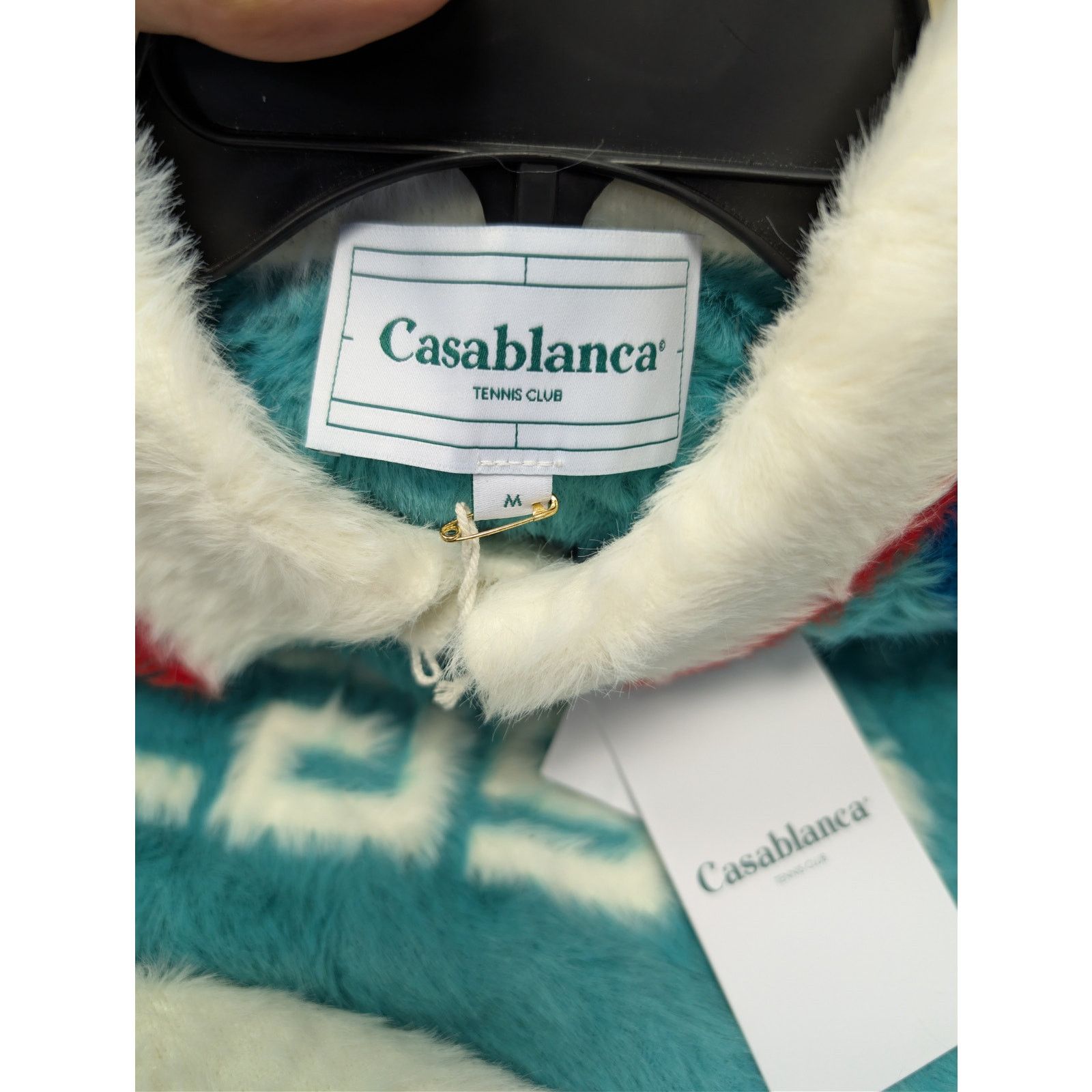 Casablanca o1rshd1 Nylon Sport Fluffy Polo Long Sleeve Shirt in Blue Size US M / EU 48-50 / 2 - 21 Thumbnail
