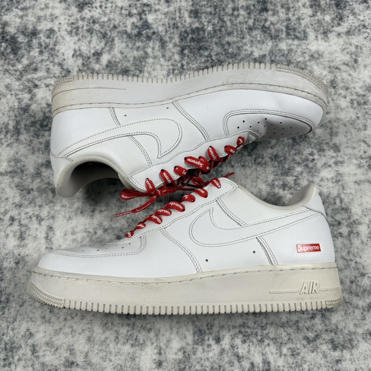 Nike Nike Air Force 1 & Supreme ‘White’ Shoes Size US 11 / EU 44 - 3 Thumbnail