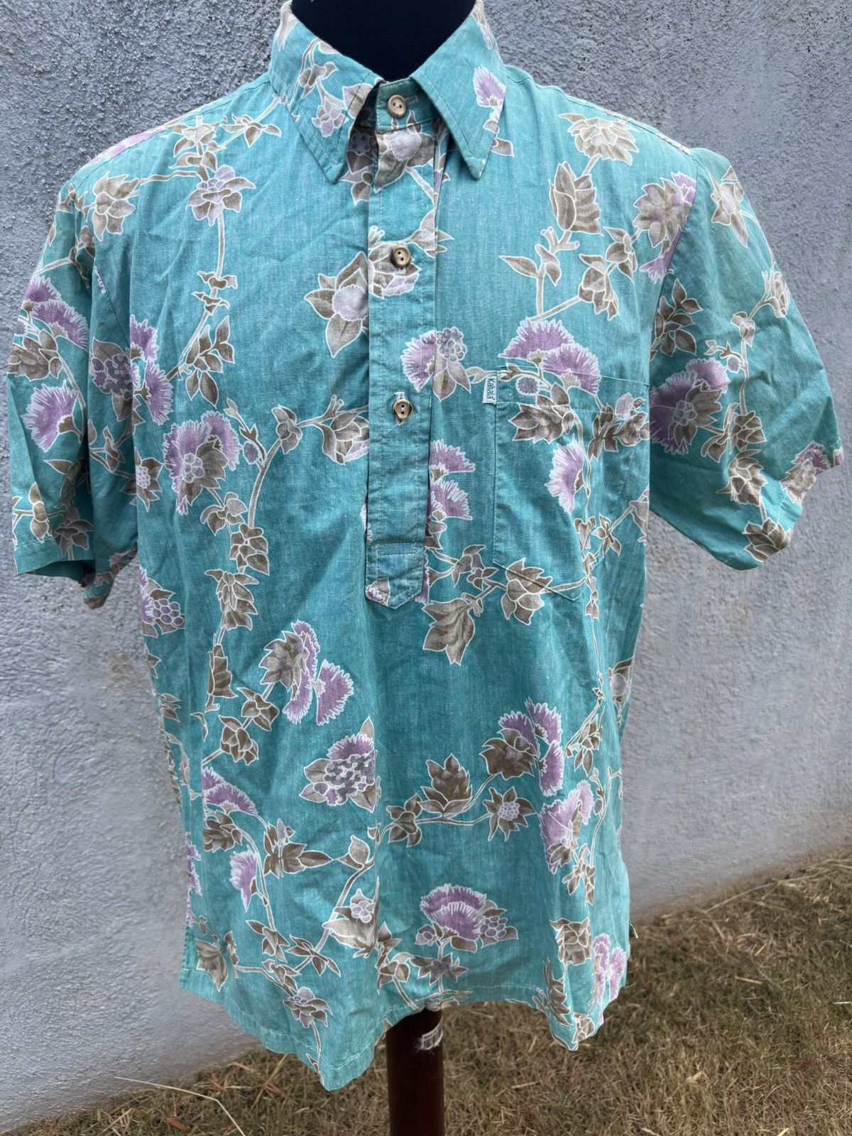 Other PreOwned Kahala Hawaiian Print Green 3/4 Button Men's Large Size US L / EU 52-54 / 3 - 1 Thumbnail